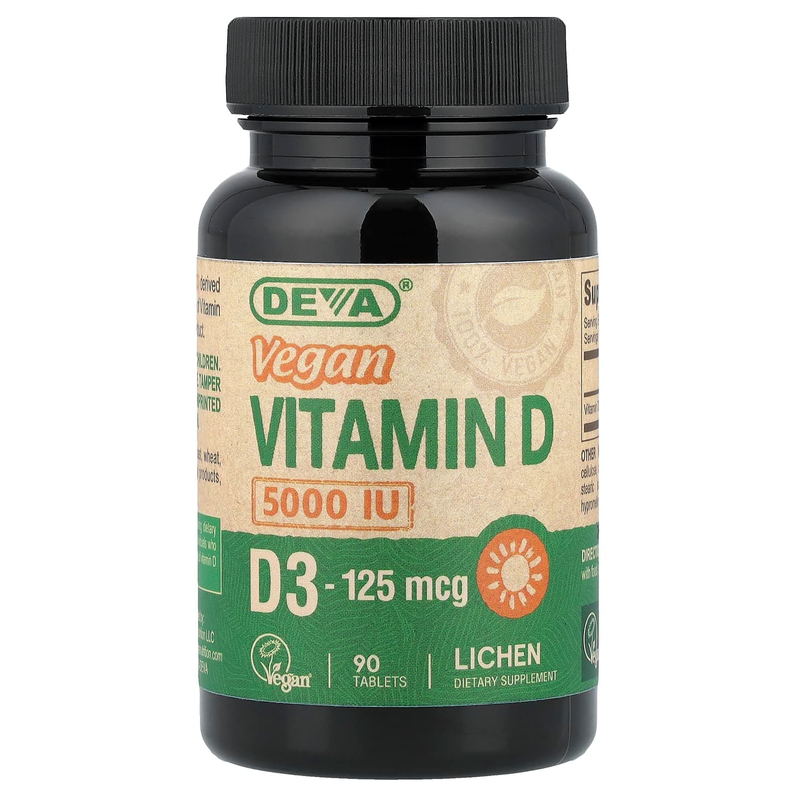 Deva Vegan Vitamin D3 – 90 comprimés de Deva