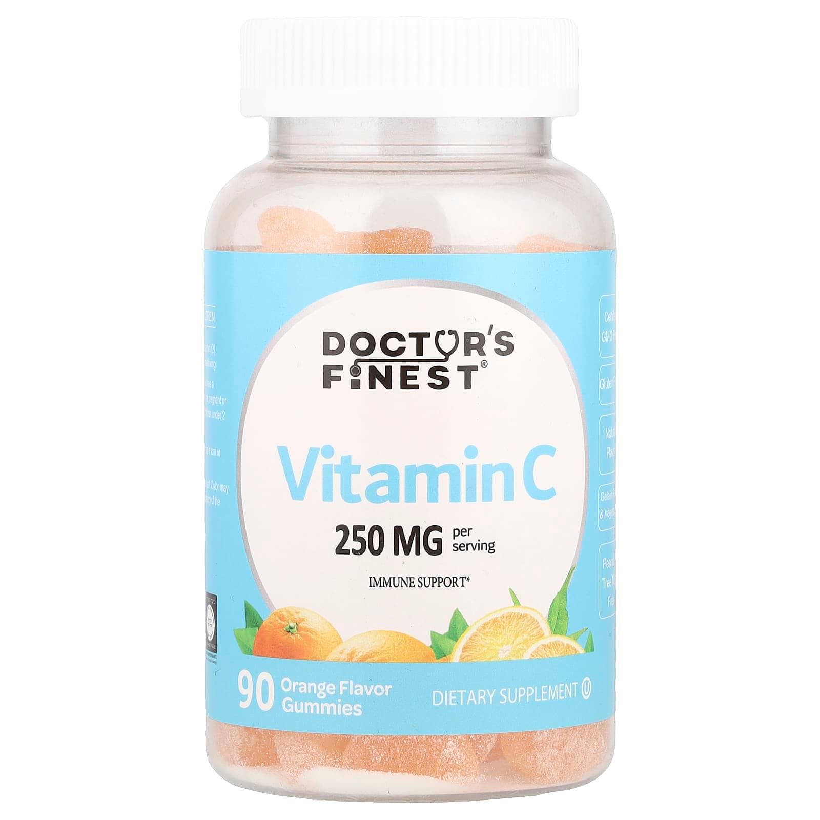 Doctor's Finest Vitamin C Gummies – Orange – 90 gommes de Doctor's Finest