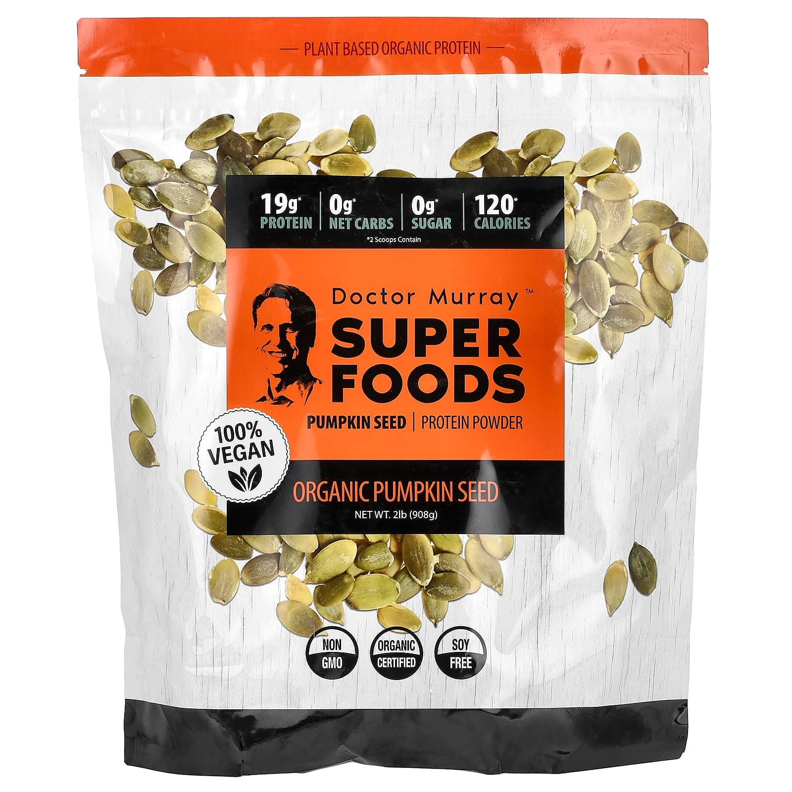 Dr. Murray's Super Foods, Organic Pumpkin Seed Protein Powder – 908 g de Dr. Murray's