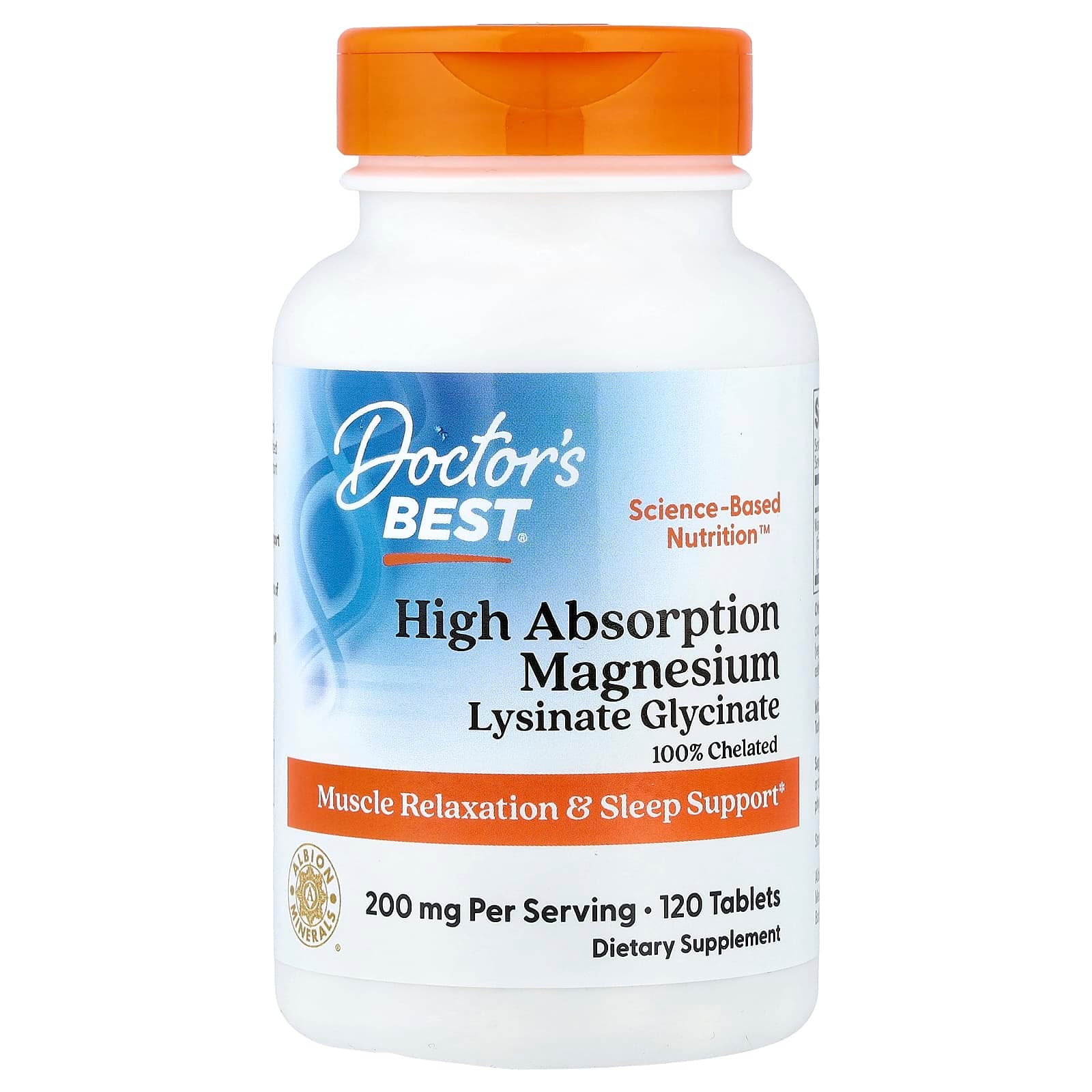 Doctor's Best High Absorption Magnesium – 120 comprimés de Doctor's Best