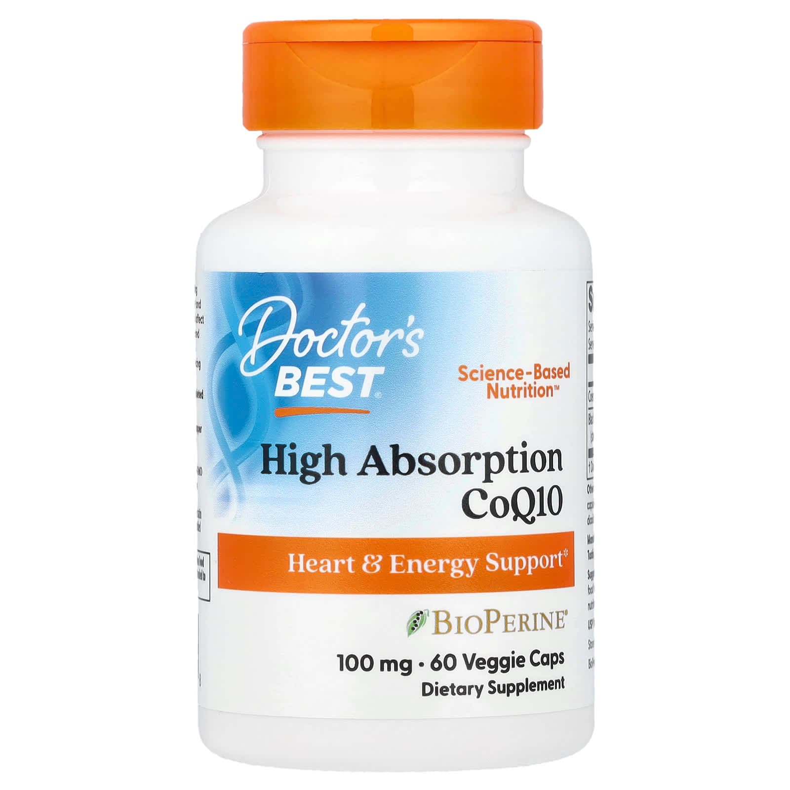Doctor's Best High Absorption CoQ10 – 60 gélules végétales de Doctor's Best