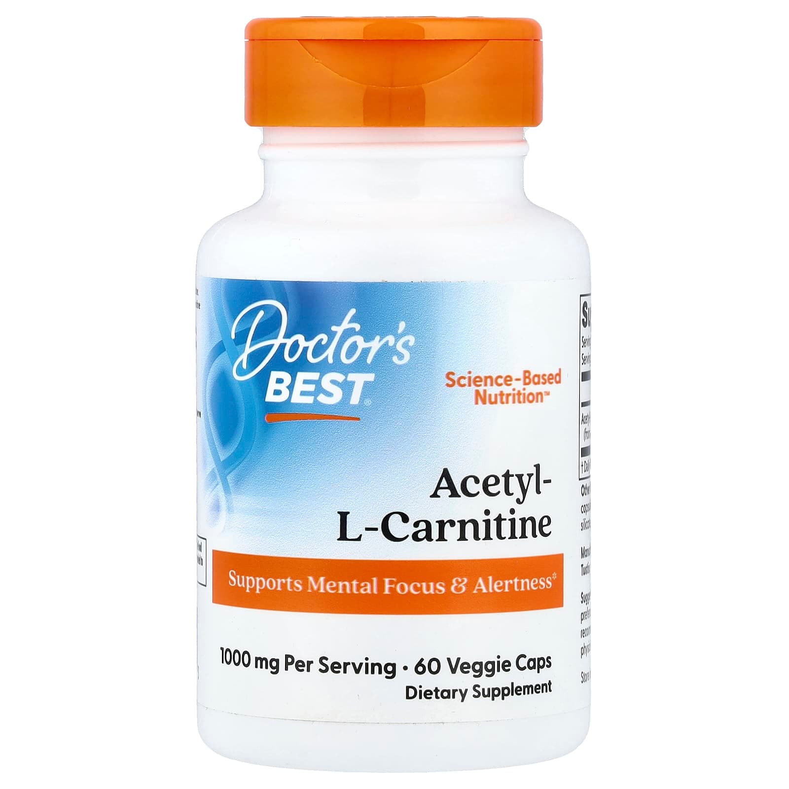 Doctor's Best Acetyl-L-Carnitine – 60 gélules végétales de Doctor's Best