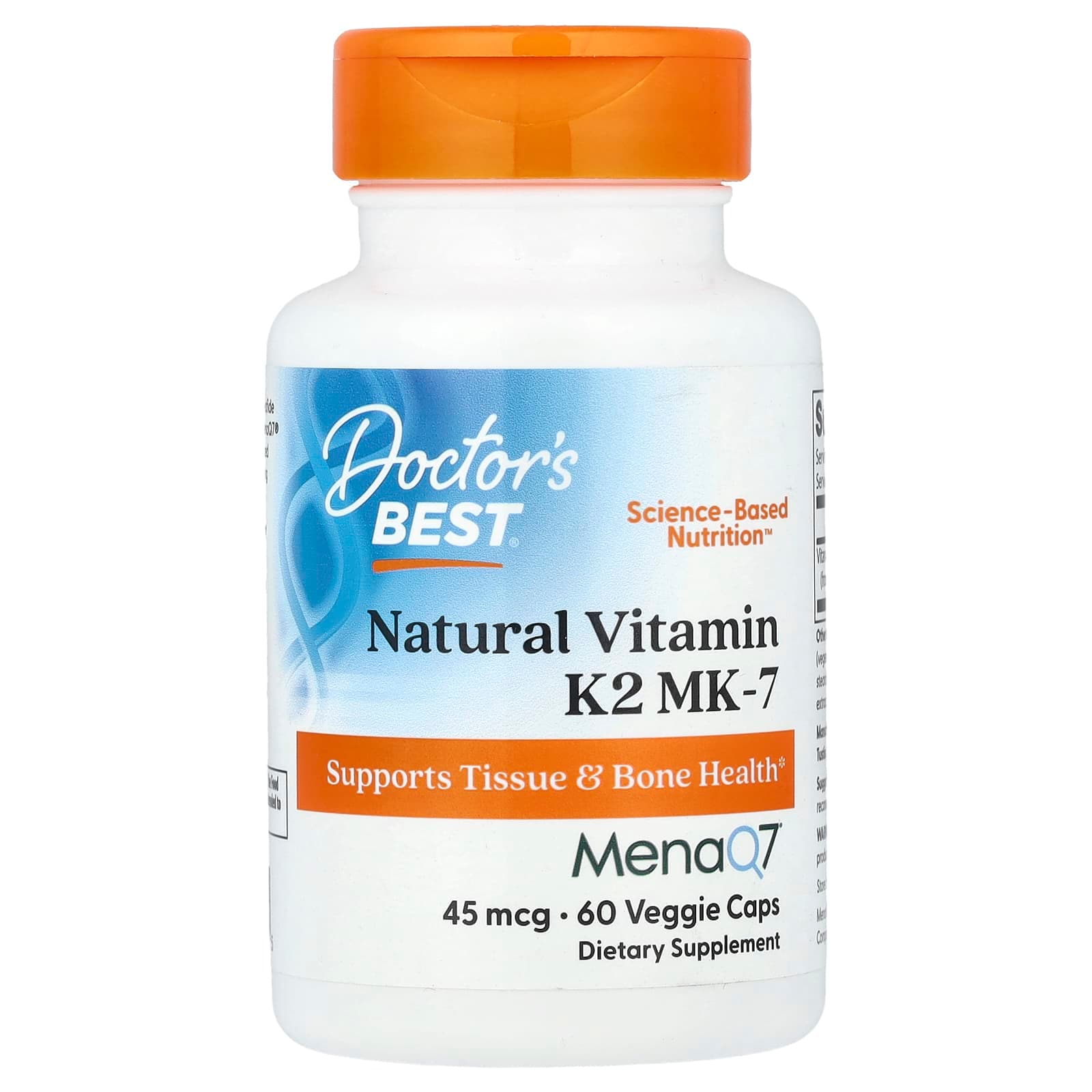 Doctor's Best Natural Vitamin K2 MK-7 – 60 gélules végétales de Doctor's Best
