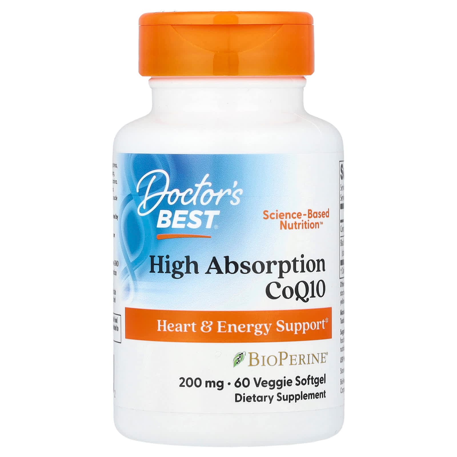 Doctor's Best High Absorption CoQ10, 60 Veggie Softgel de Doctor's Best