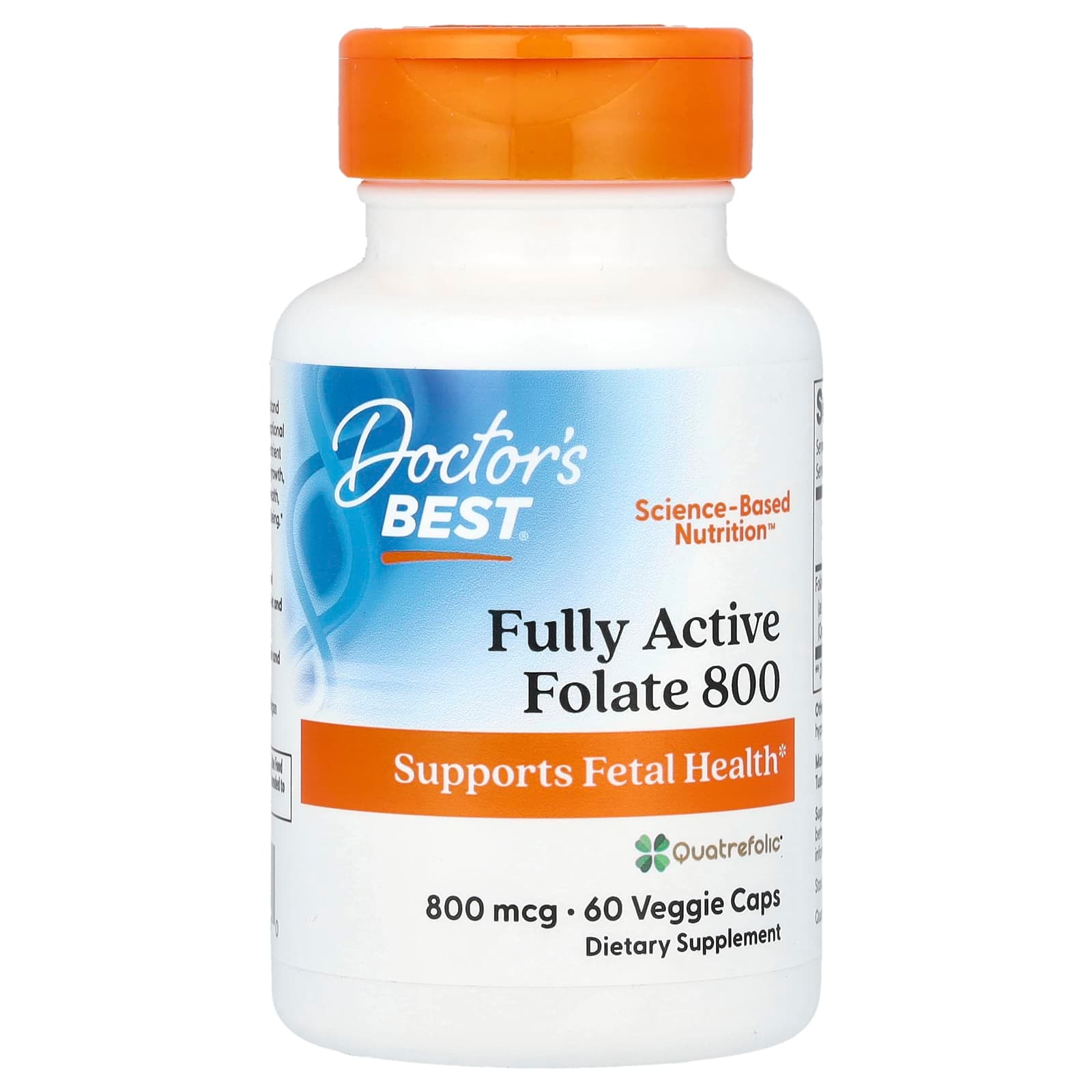 Doctor's Best Fully Active Folate 800 – 60 gélules végétales de Doctor's Best