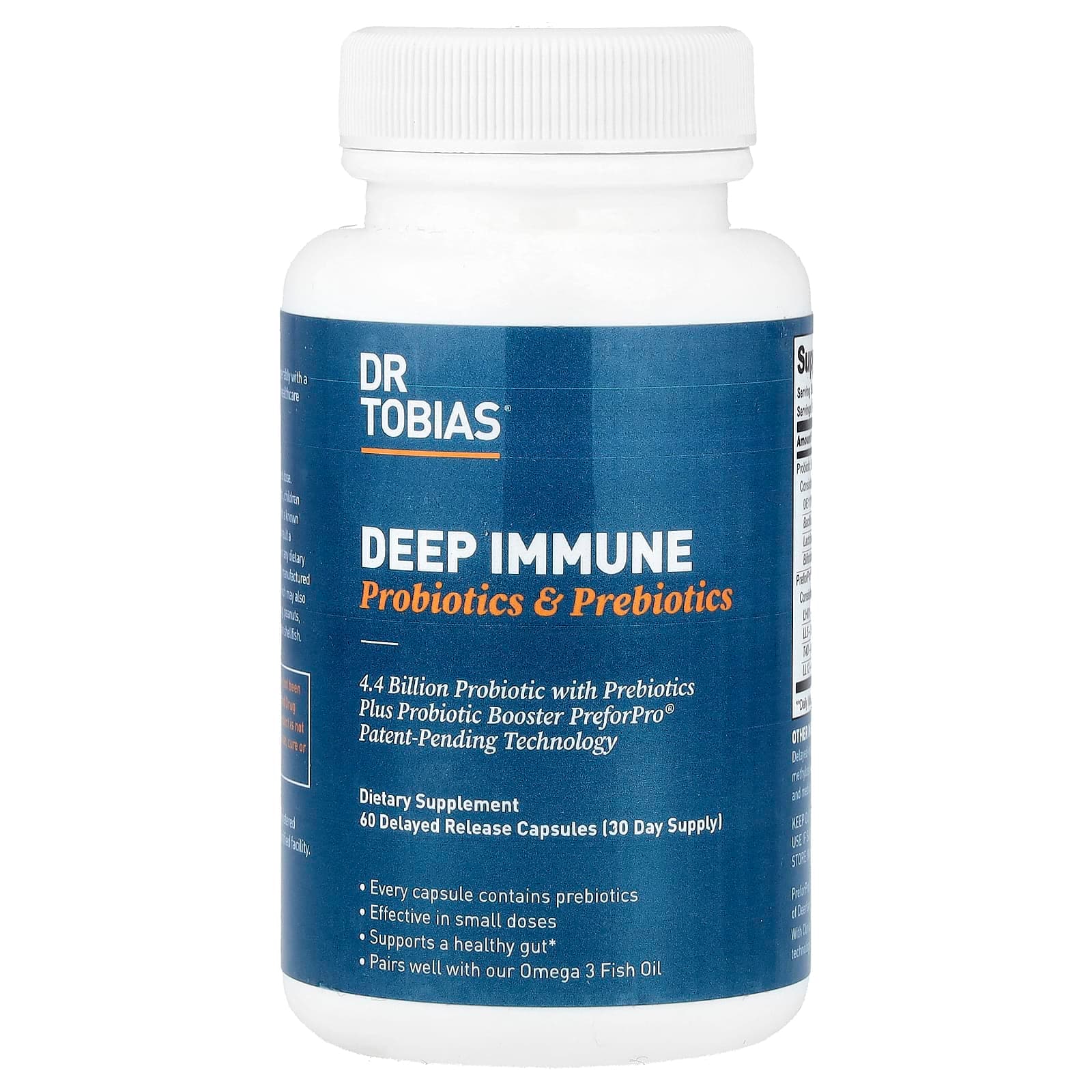 Dr. Tobias Deep Immune, Probiotics & Prebiotics, 60 Delayed Release Capsules de Dr. Tobias