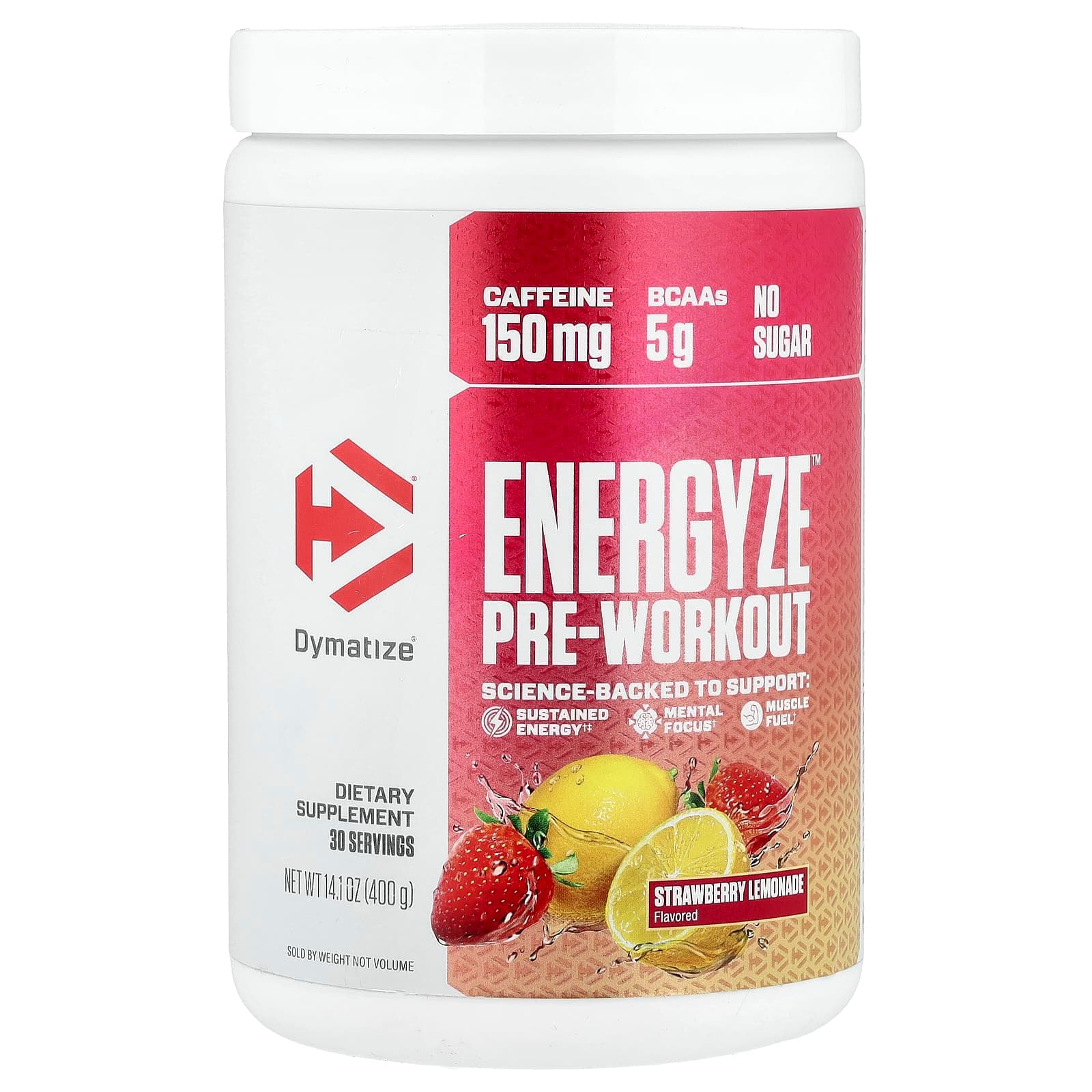 Dymatize Energyze Pre-Workout – Strawberry Lemonade – 400 g de DYMATIZE