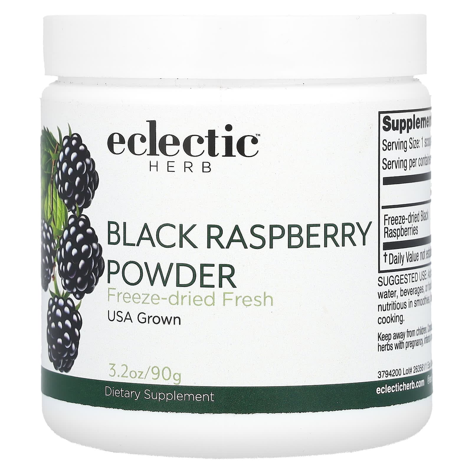 Eclectic Herb Black Raspberry Powder – Black Raspberry Powder – 90 g de Eclectic Herb