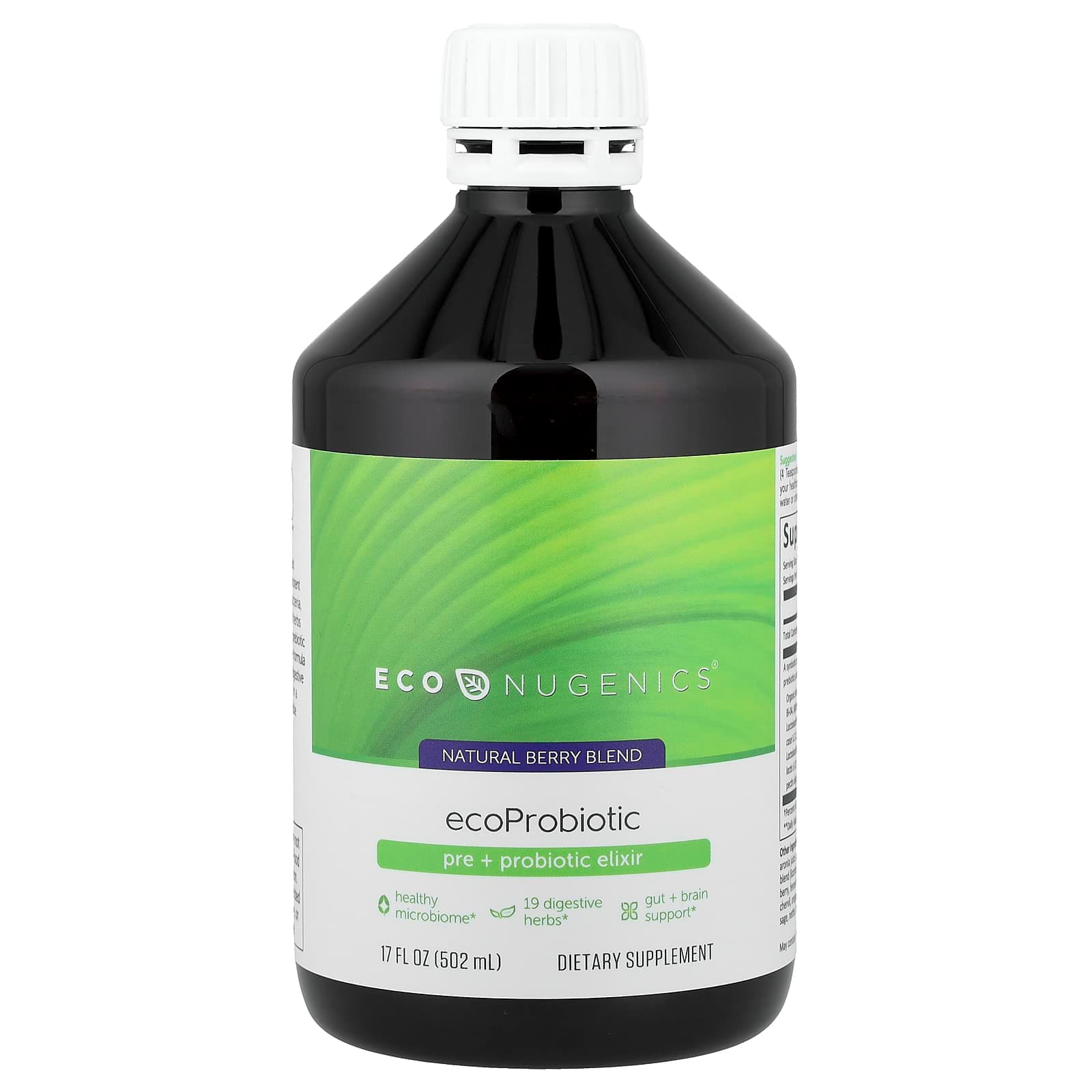 Econugenics EcoProbiotic, Pre + Probiotic Elixir – Natural Berry – 502 ml de Econugenics