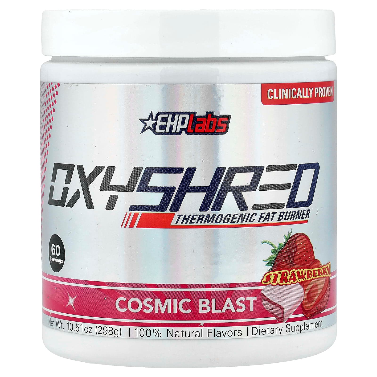 EHPlabs OxyShred, Thermogenic Fat Burner, Cosmic Blast – Strawberry – 298 g de EHPlabs