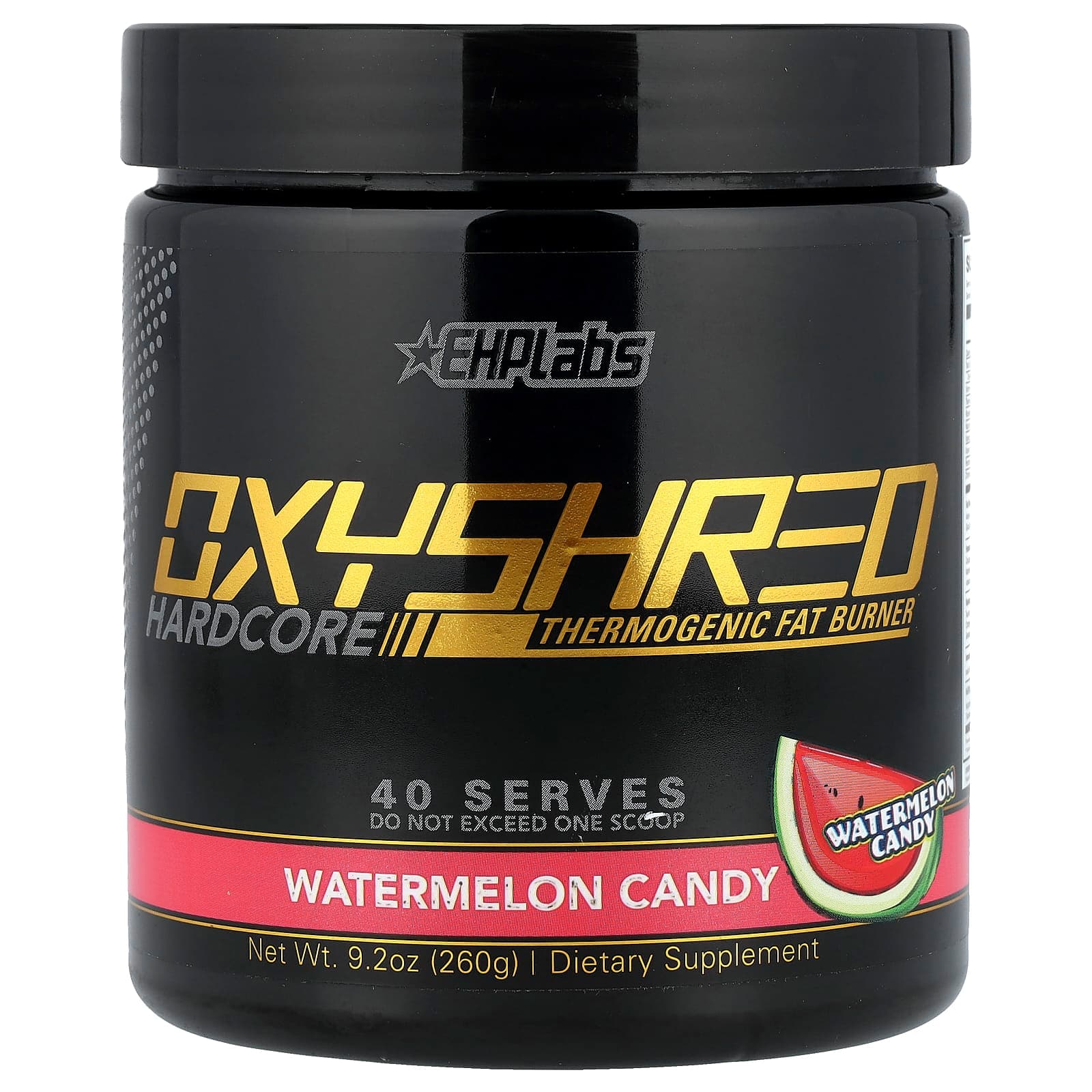 EHPlabs OxyShred Hardcore, Thermogenic Fat Burner – Watermelon Candy – 260 g de EHPlabs