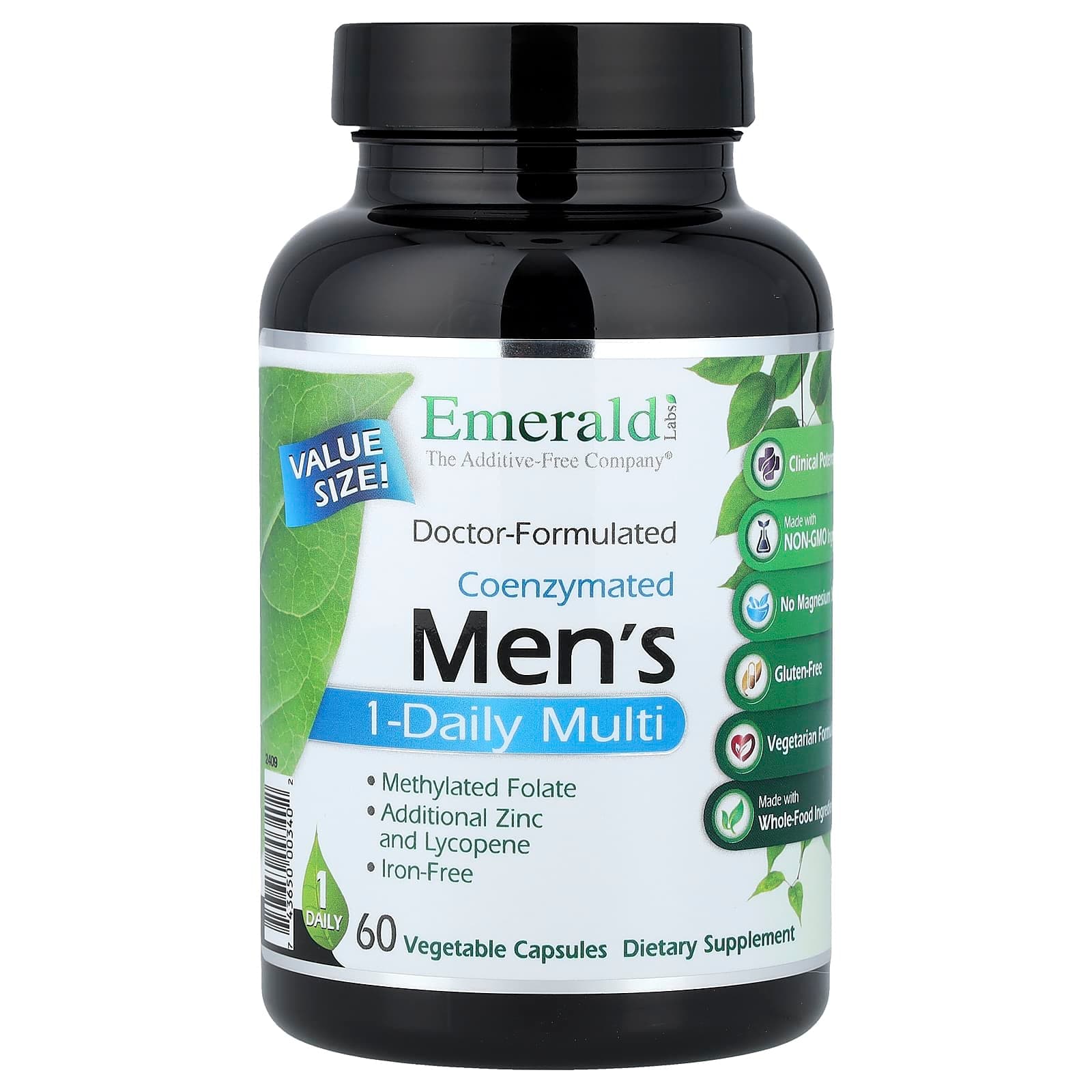 Emerald Laboratories Coenzymated Men's 1-Daily Multi, 60 Vegetable Capsules de Emerald Laboratories