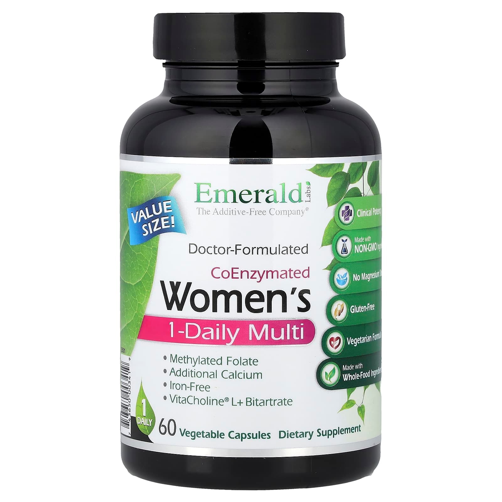 Emerald Laboratories CoEnzymated Women's 1-Daily Multi, 60 Vegetable Caps de Emerald Laboratories