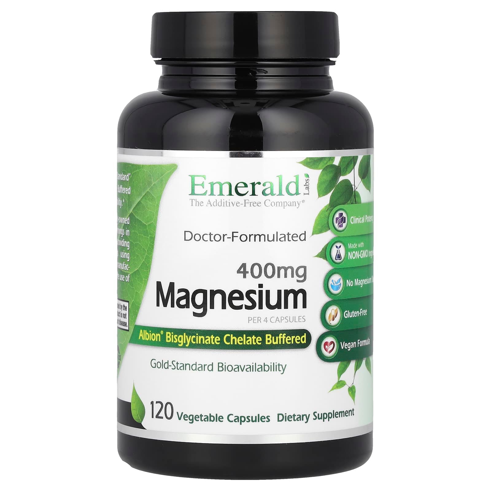 Emerald Laboratories Magnesium, 120 Vegetable Capsules (100 mg per Capsule) de Emerald Laboratories