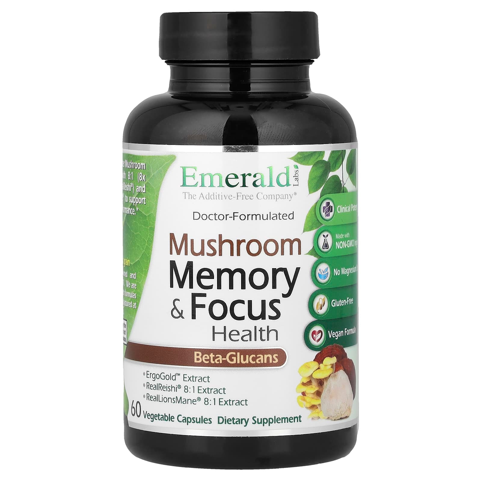 Emerald Laboratories Mushroom Memory & Focus Health, 60 Vegetable Capsules de Emerald Laboratories