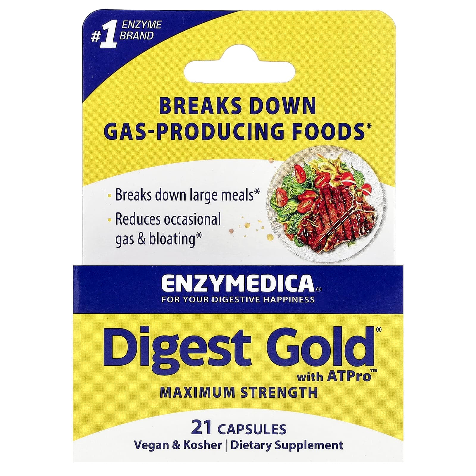 Enzymedica Digest Gold with ATPro – 21 gélules de Enzymedica