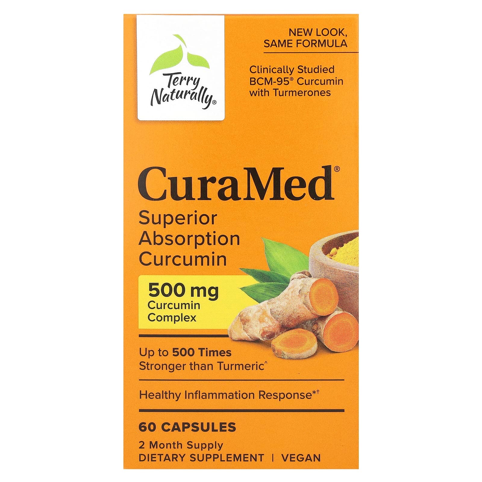 Terry Naturally CuraMed, Superior Absorption Curcumin – 60 gélules de Terry Naturally