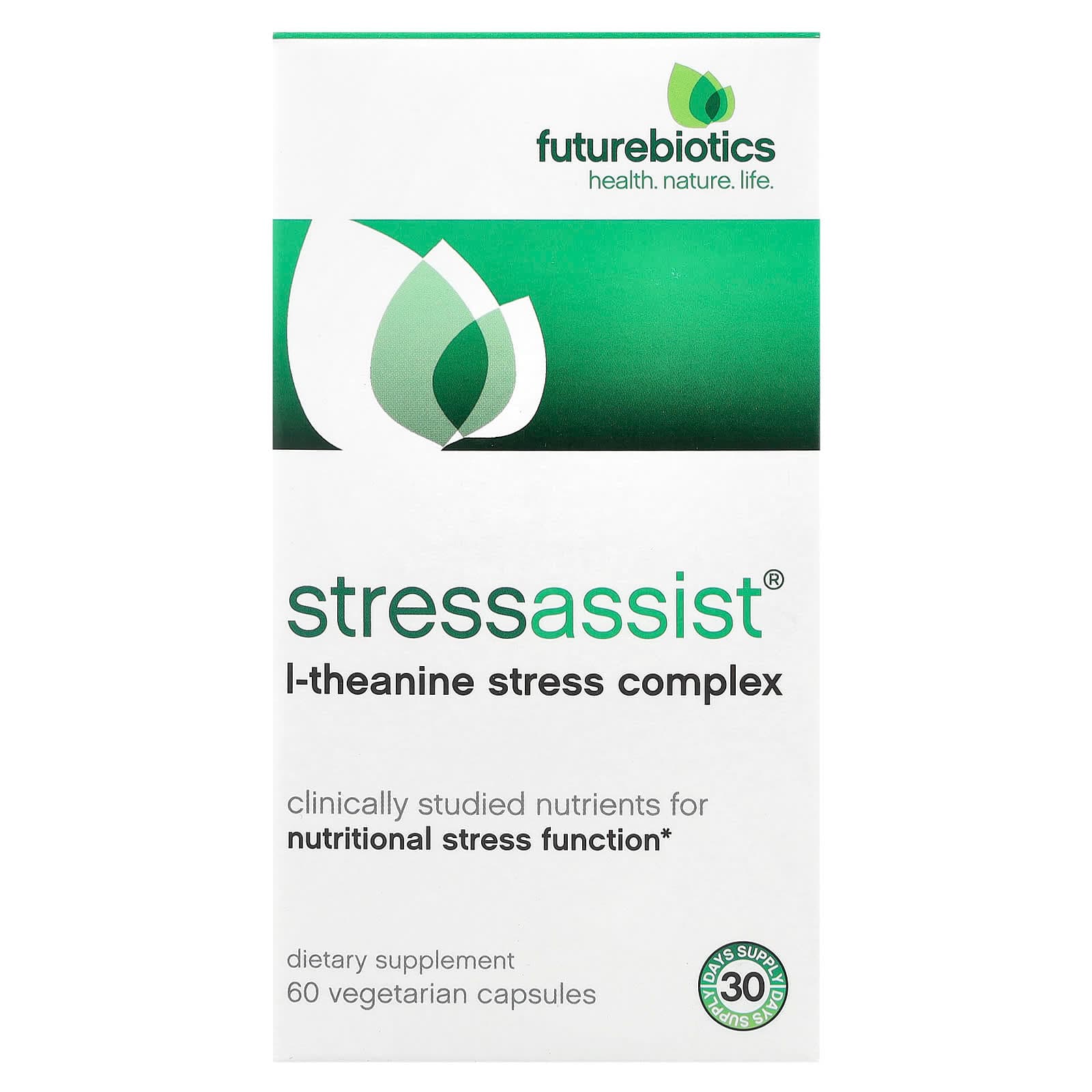 Futurebiotics Stressassist, L-Theanine Stress Complex – 60 gélules végétales de Futurebiotics