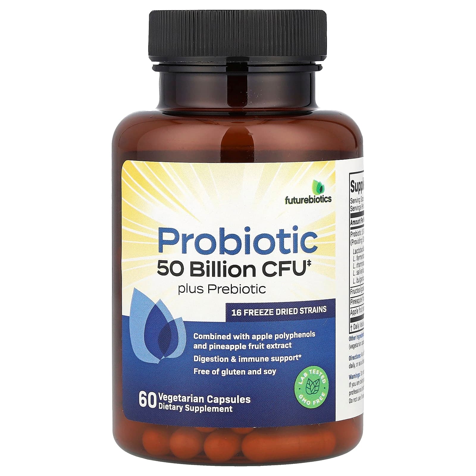 Futurebiotics Probiotic Plus Prebiotic – 60 gélules végétales de Futurebiotics