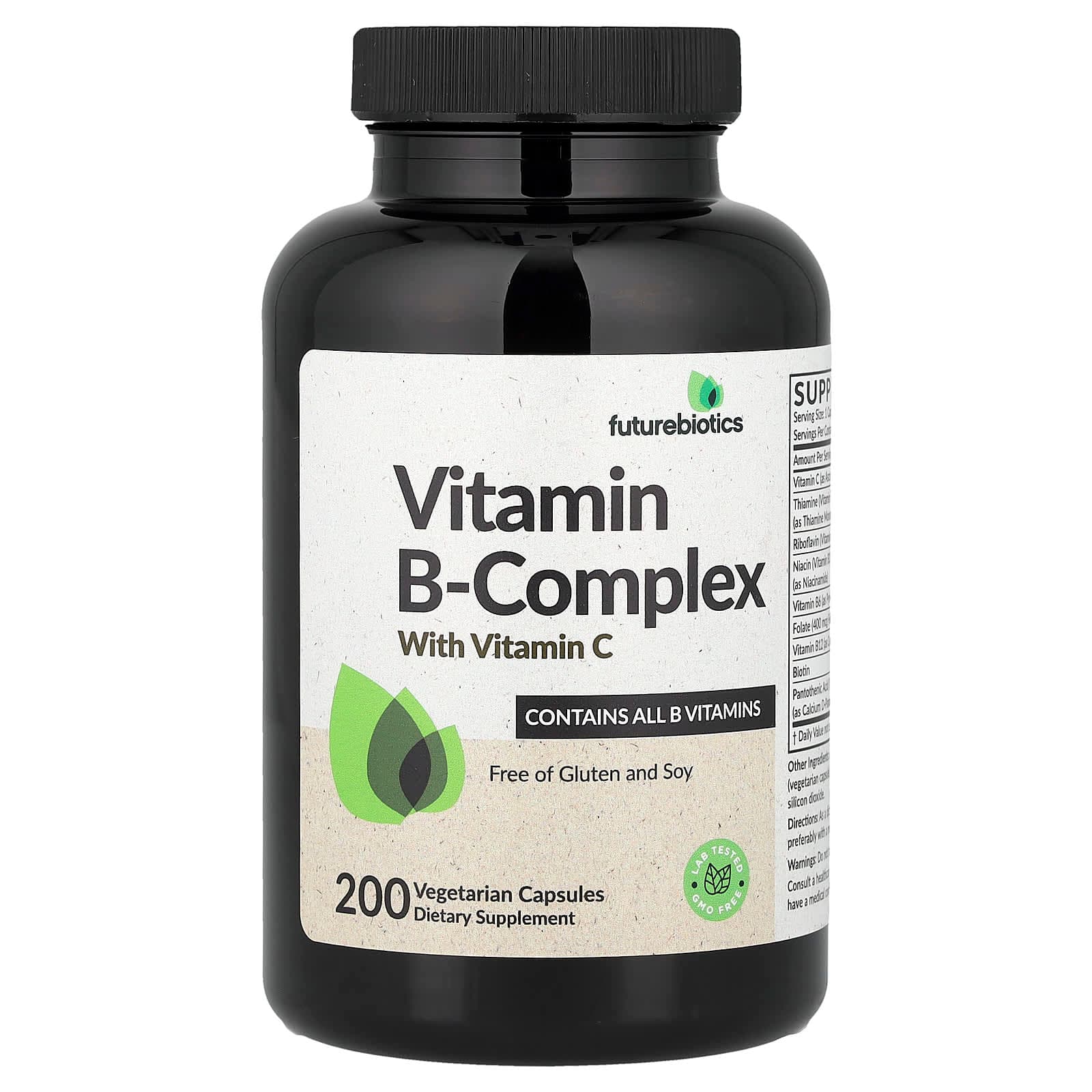 Futurebiotics Vitamin B-Complex with Vitamin C – 200 gélules végétales de Futurebiotics