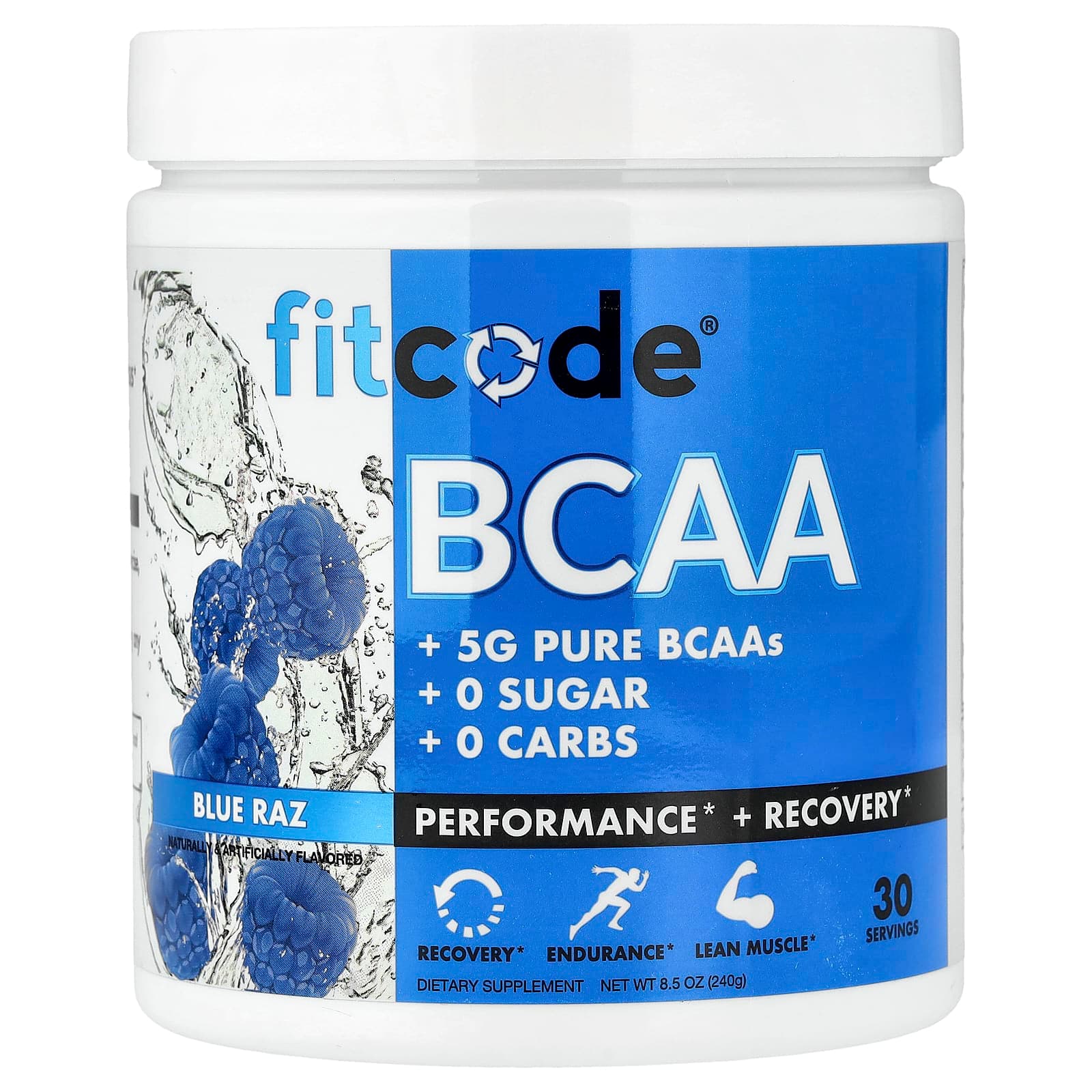 fitcode BCAA, Blue Raz – 240 g de fitcode