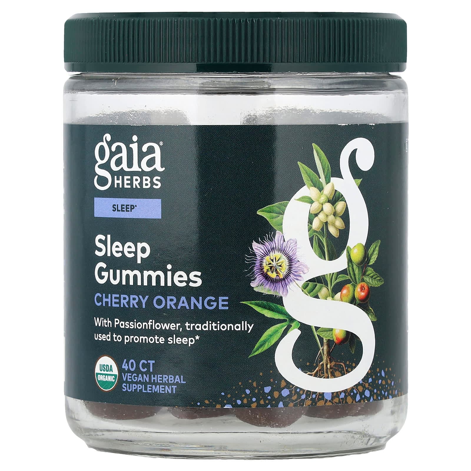 Gaia Herbs Sleep Gummies – Cherry Orange – 40 gommes de Gaia Herbs