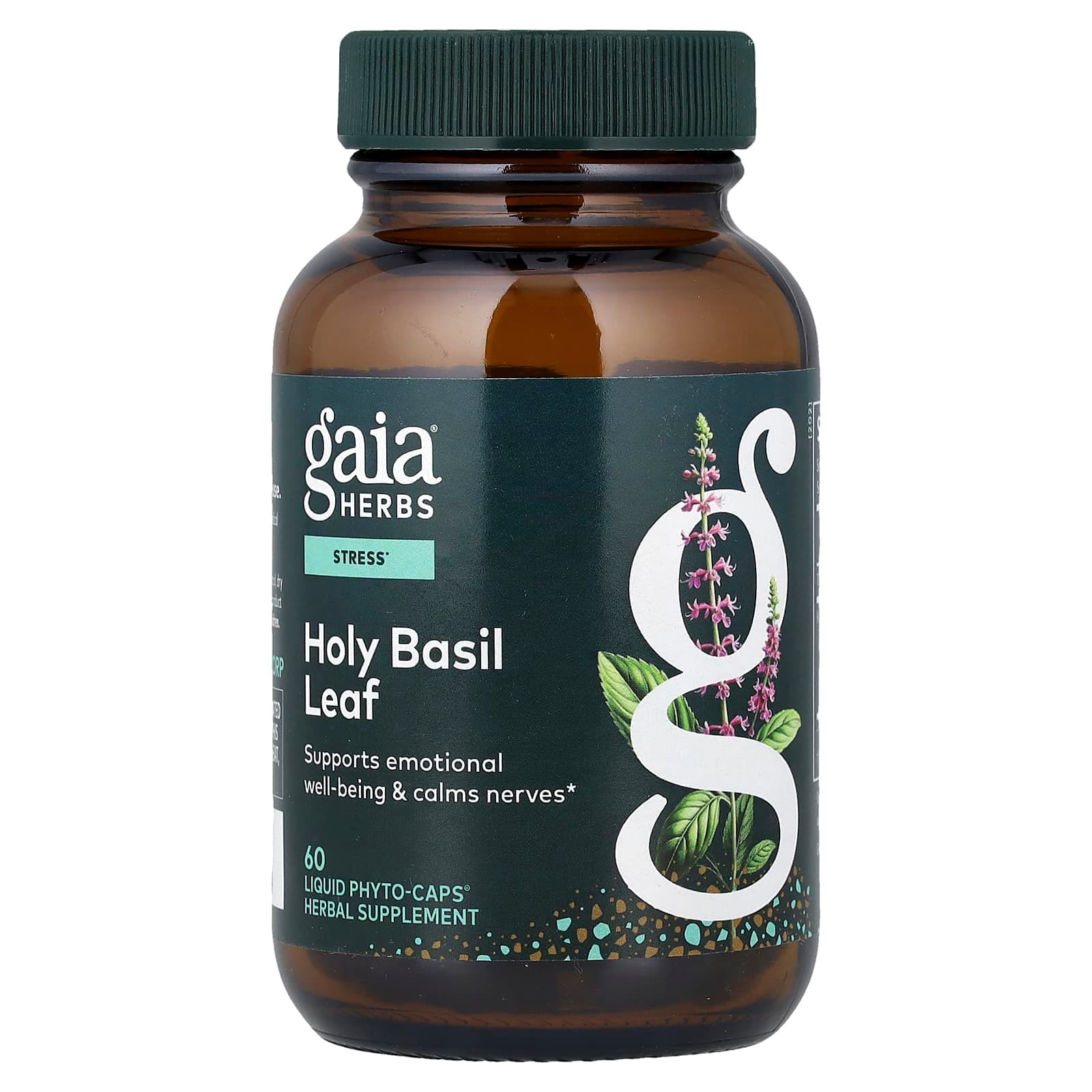 Gaia Herbs Holy Basil Leaf, 60 Liquid Phyto-Caps de Gaia Herbs