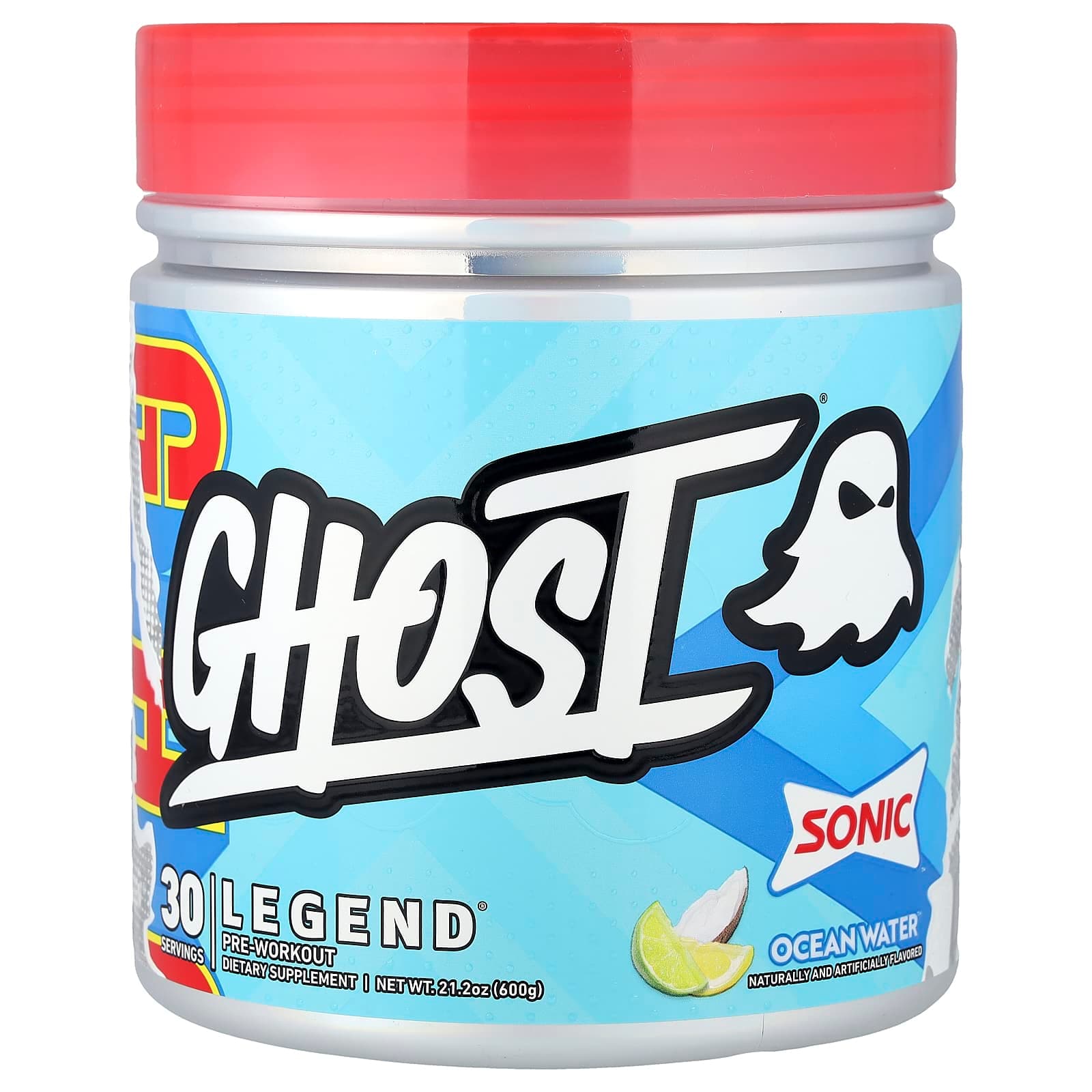 Ghost Legend Pre-Workout, Sonic, Ocean Water – 600 g de Ghost