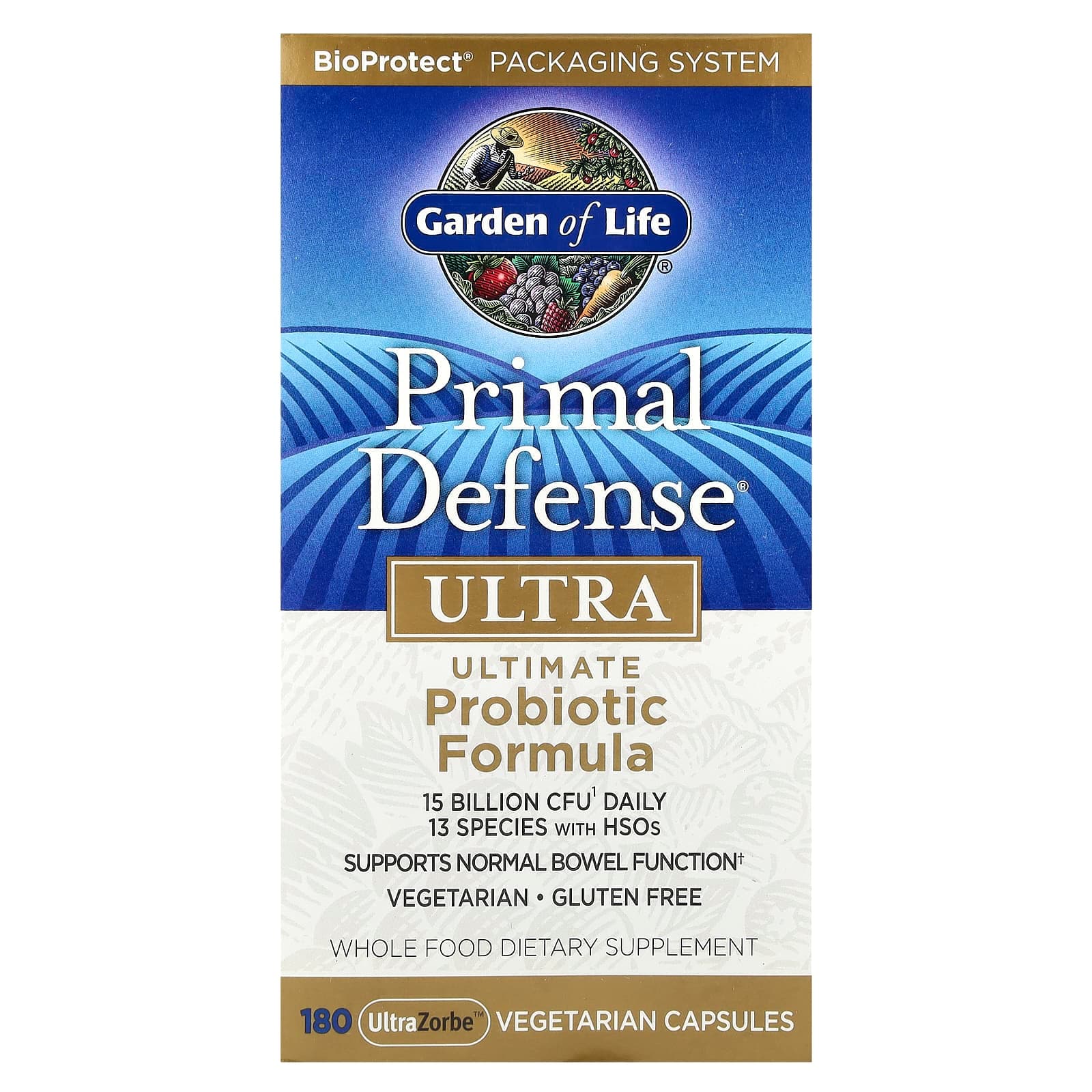 Garden of Life Primal Defense, Ultra, Ultimate Probiotic Formula, 180 UltraZorbe Vegetarian Capsules de Garden of Life