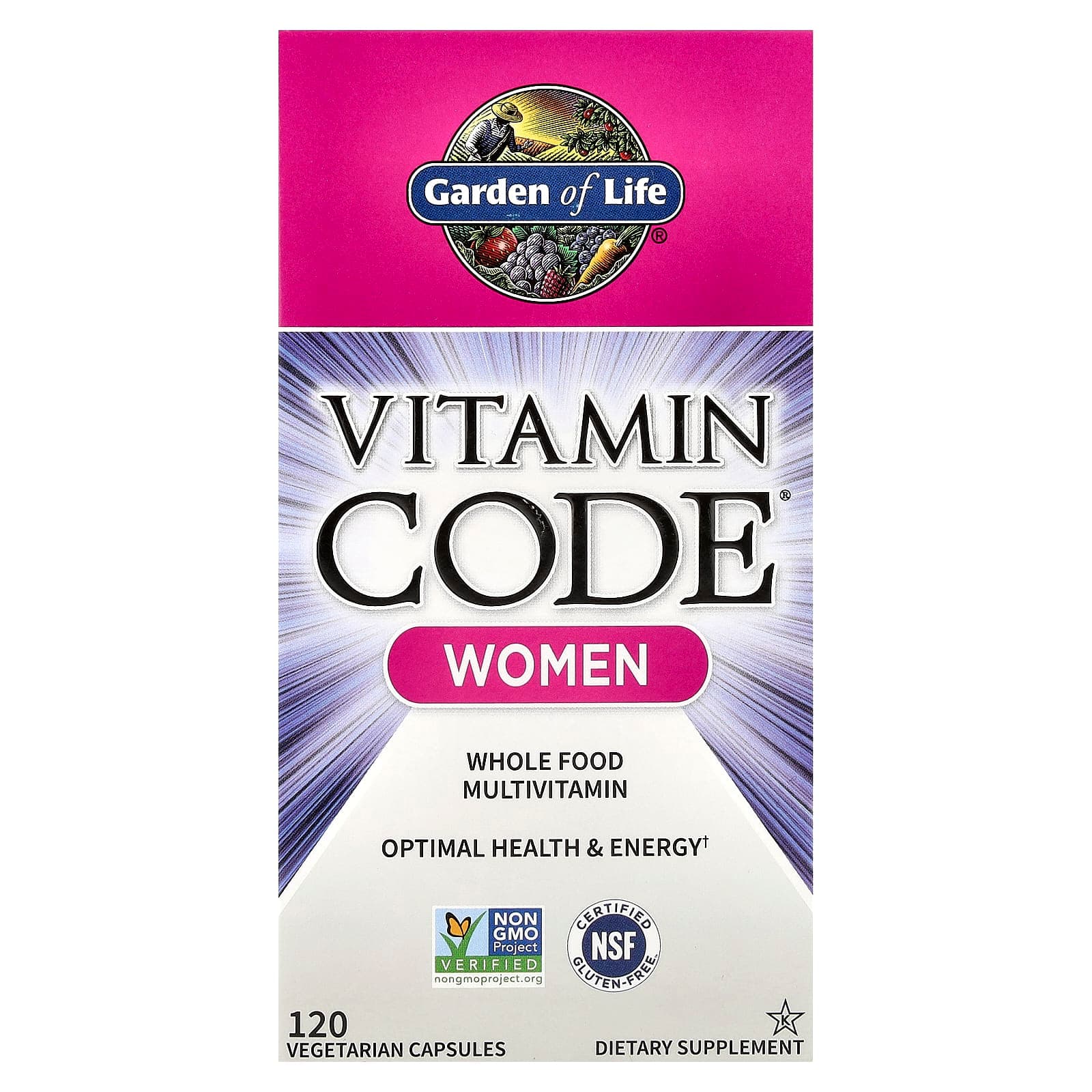 Garden of Life Vitamin Code, Women Whole Food Multivitamin – 120 gélules végétales de Garden of Life