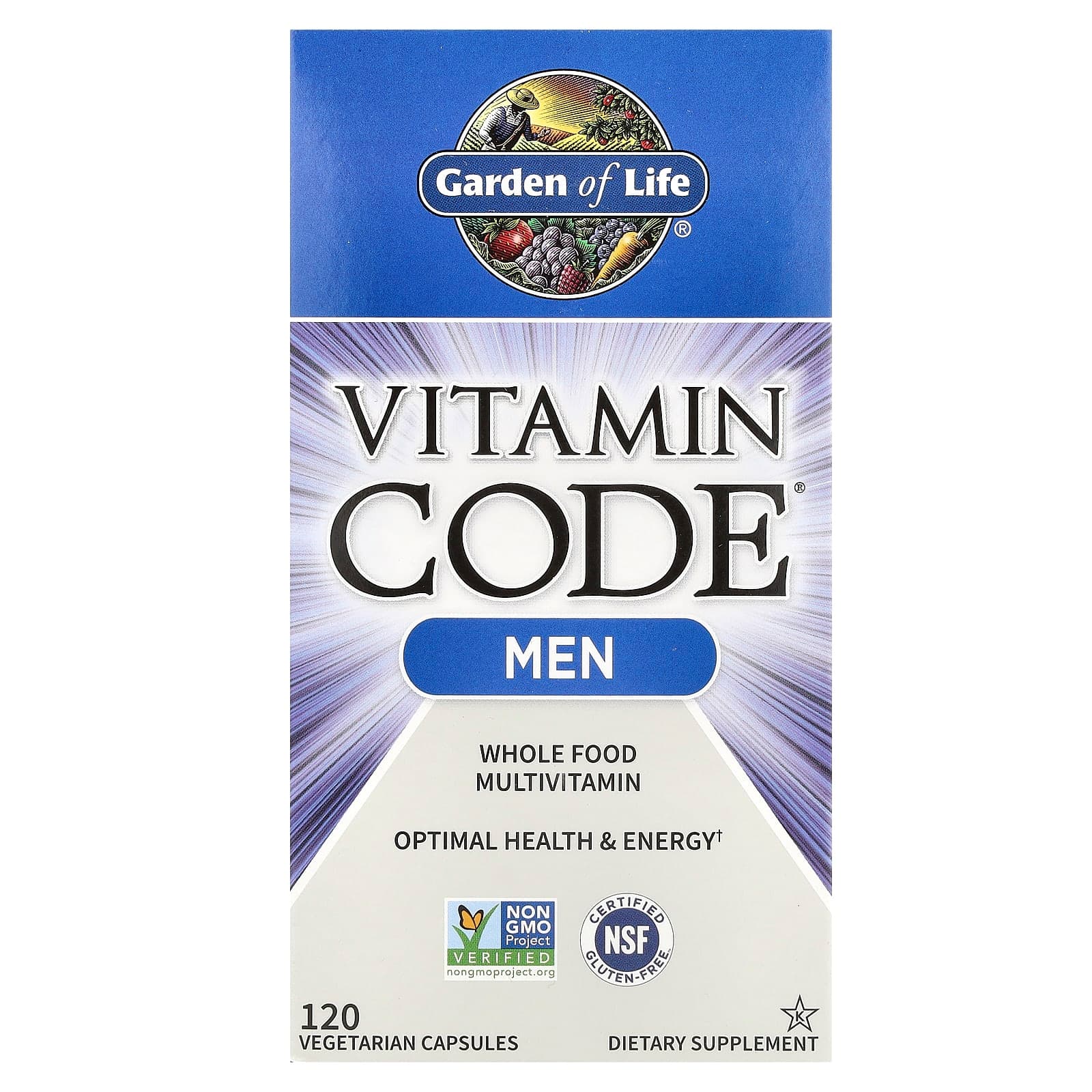 Garden of Life Vitamin Code, Whole Food Multivitamin for Men – 120 gélules végétales de Garden of Life