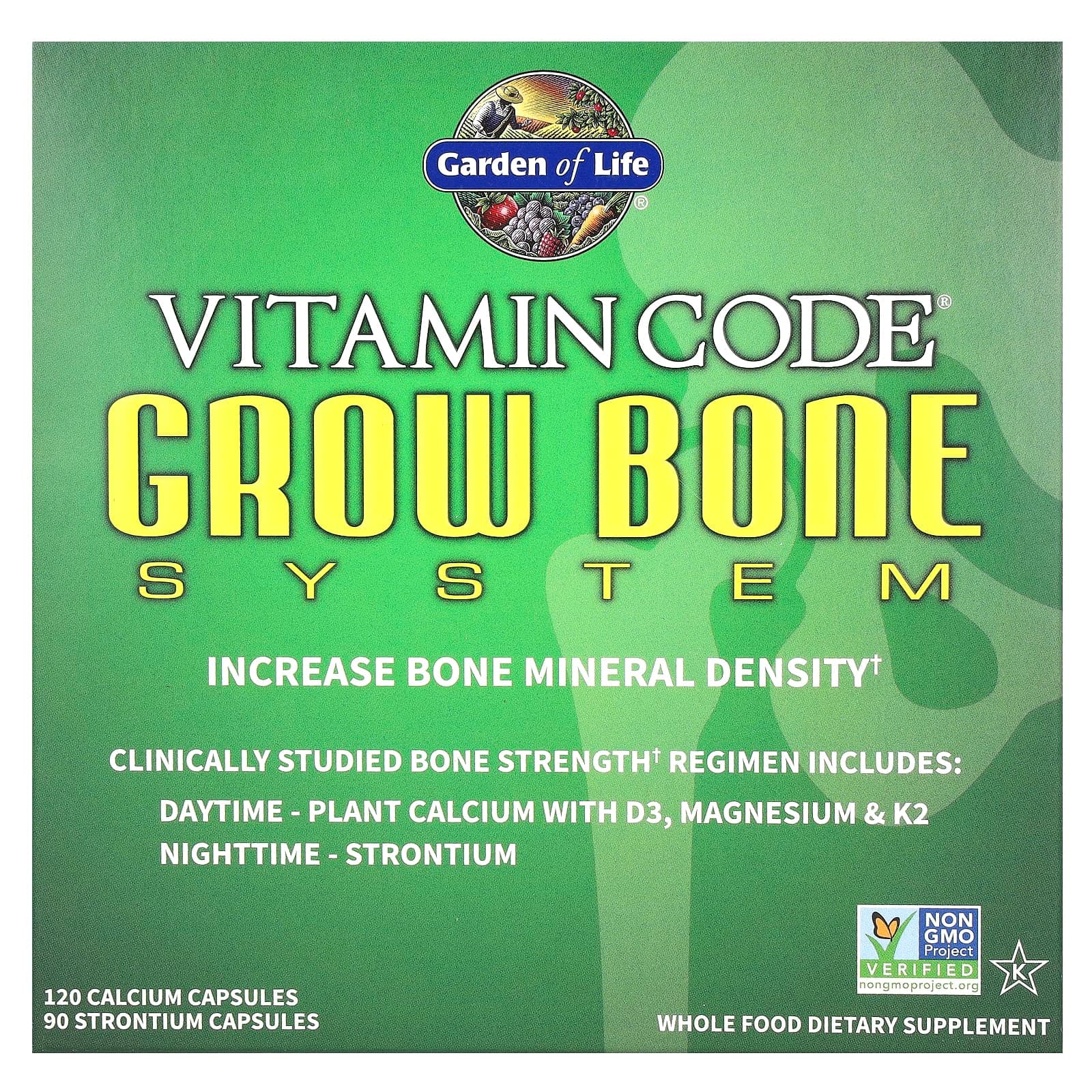 Garden of Life Vitamin Code, Grow Bone System, 2 Bottles de Garden of Life