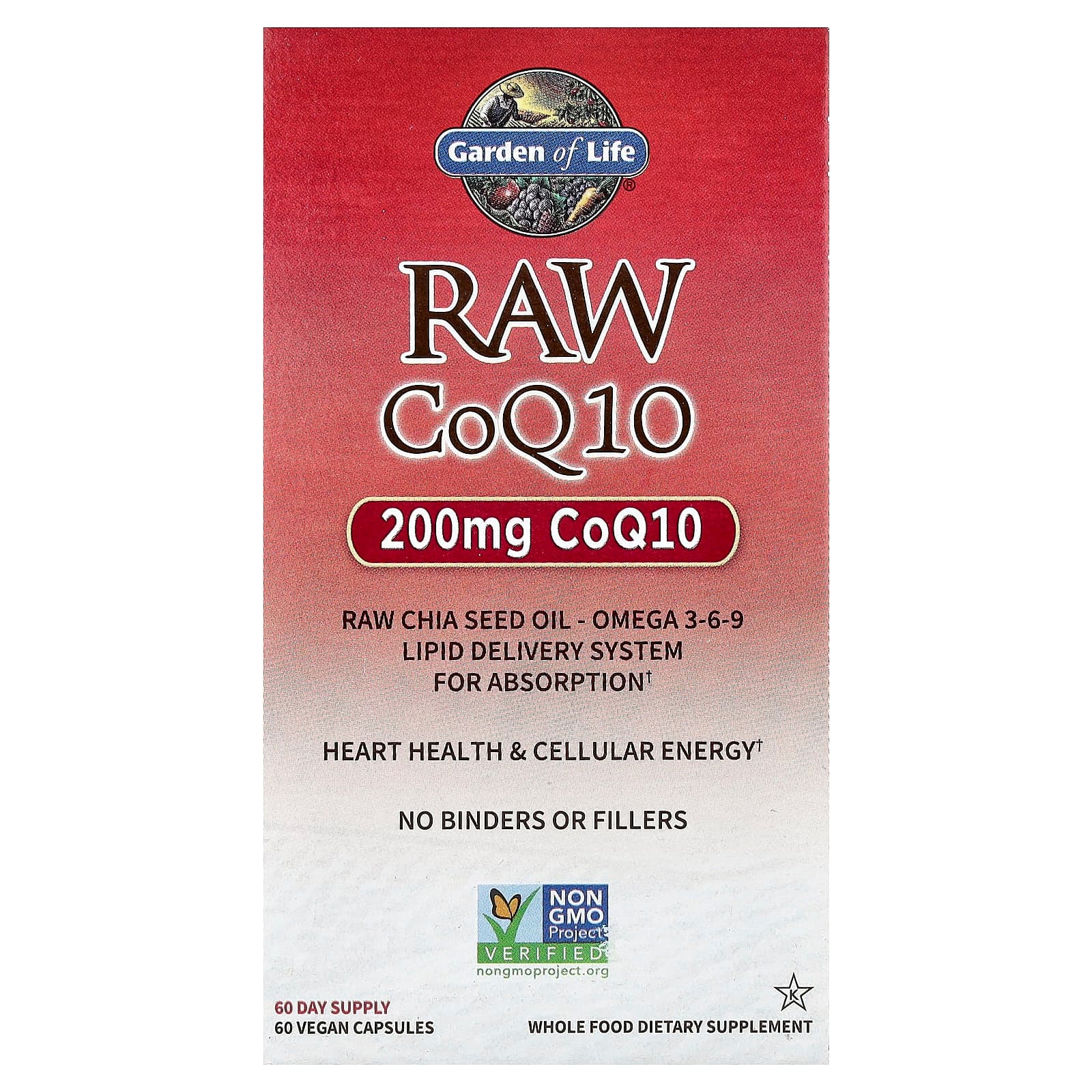 Garden of Life RAW CoQ10 – 60 gélules véganes de Garden of Life