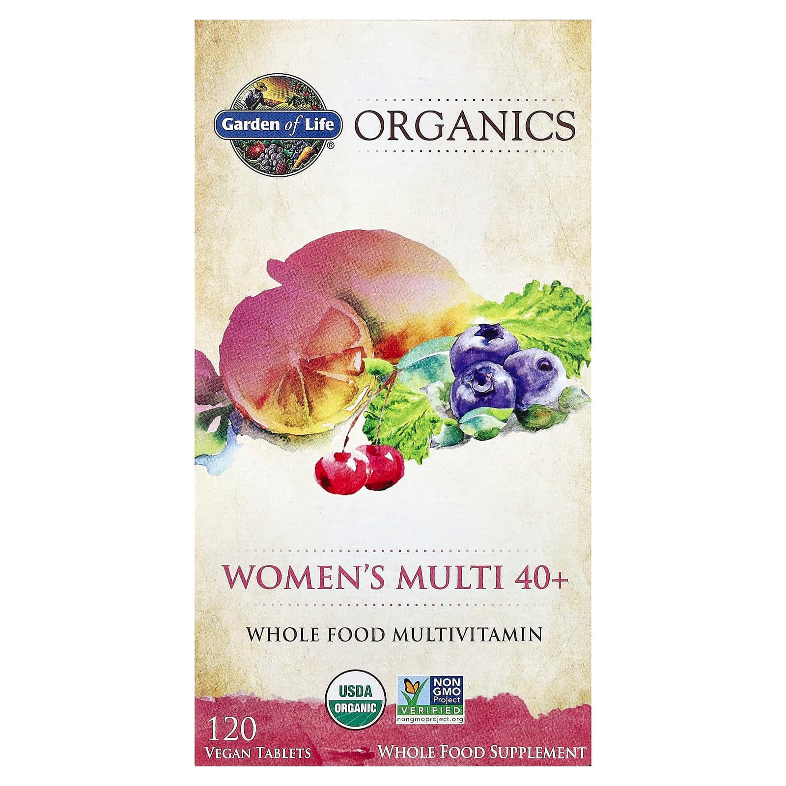 Garden of Life Organics, Women's Multi 40+, 120 Vegan Tablets de Garden of Life