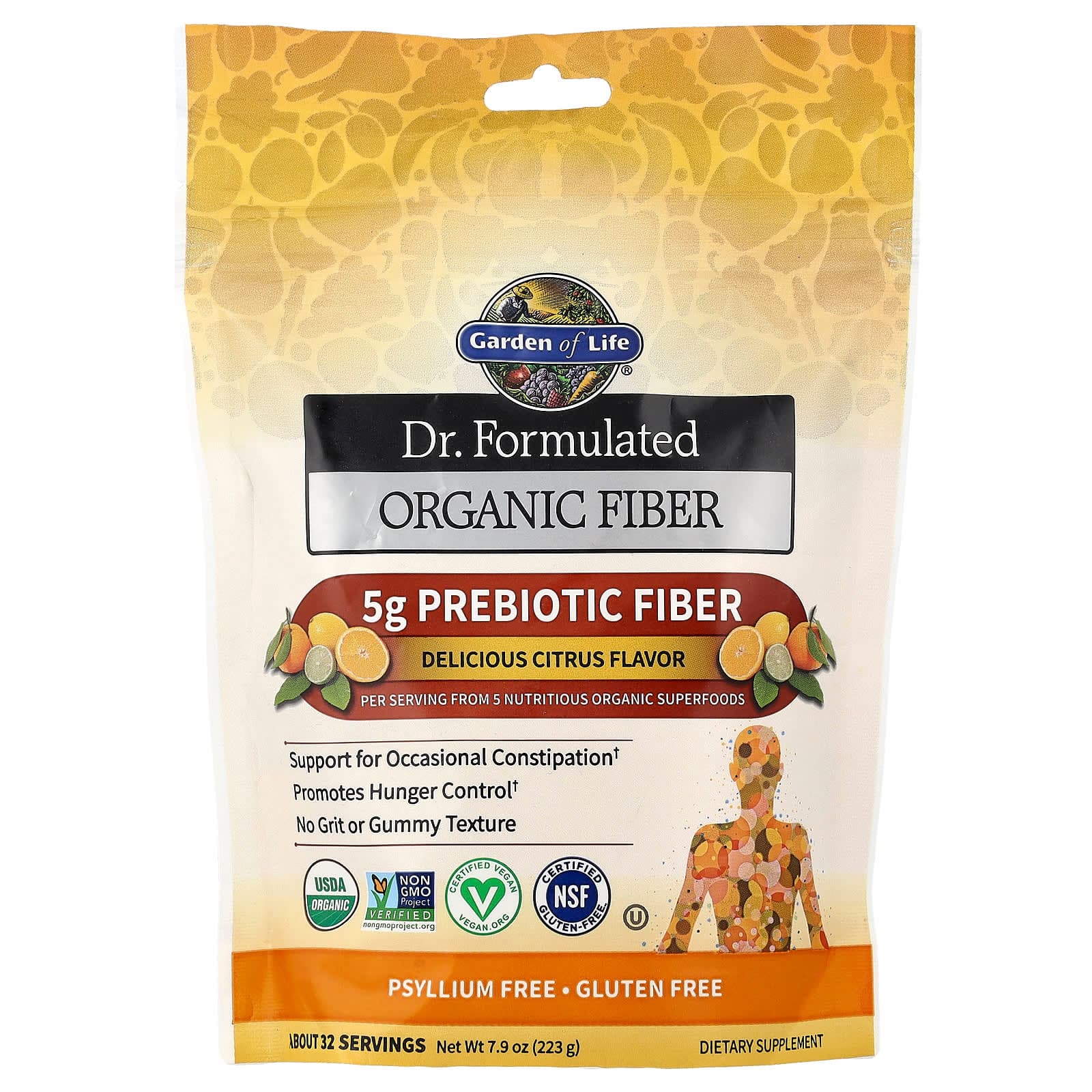 Garden of Life Dr. Formulated Organic Fiber – Citrus – 223 g de Garden of Life