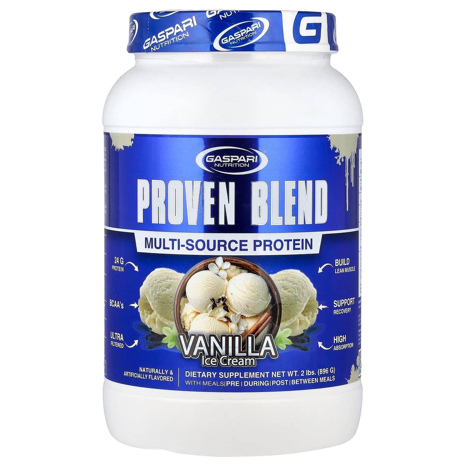 Gaspari Nutrition Proven Blend Multi-Source Protein – Vanilla Ice Cream – 896 g de Gaspari Nutrition