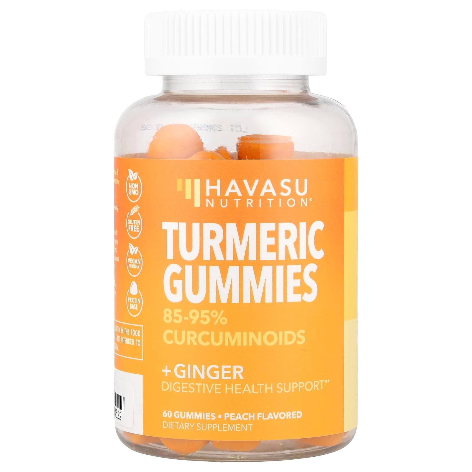 Havasu Nutrition Turmeric + Ginger Gummies – Peach – 60 gommes de Havasu Nutrition