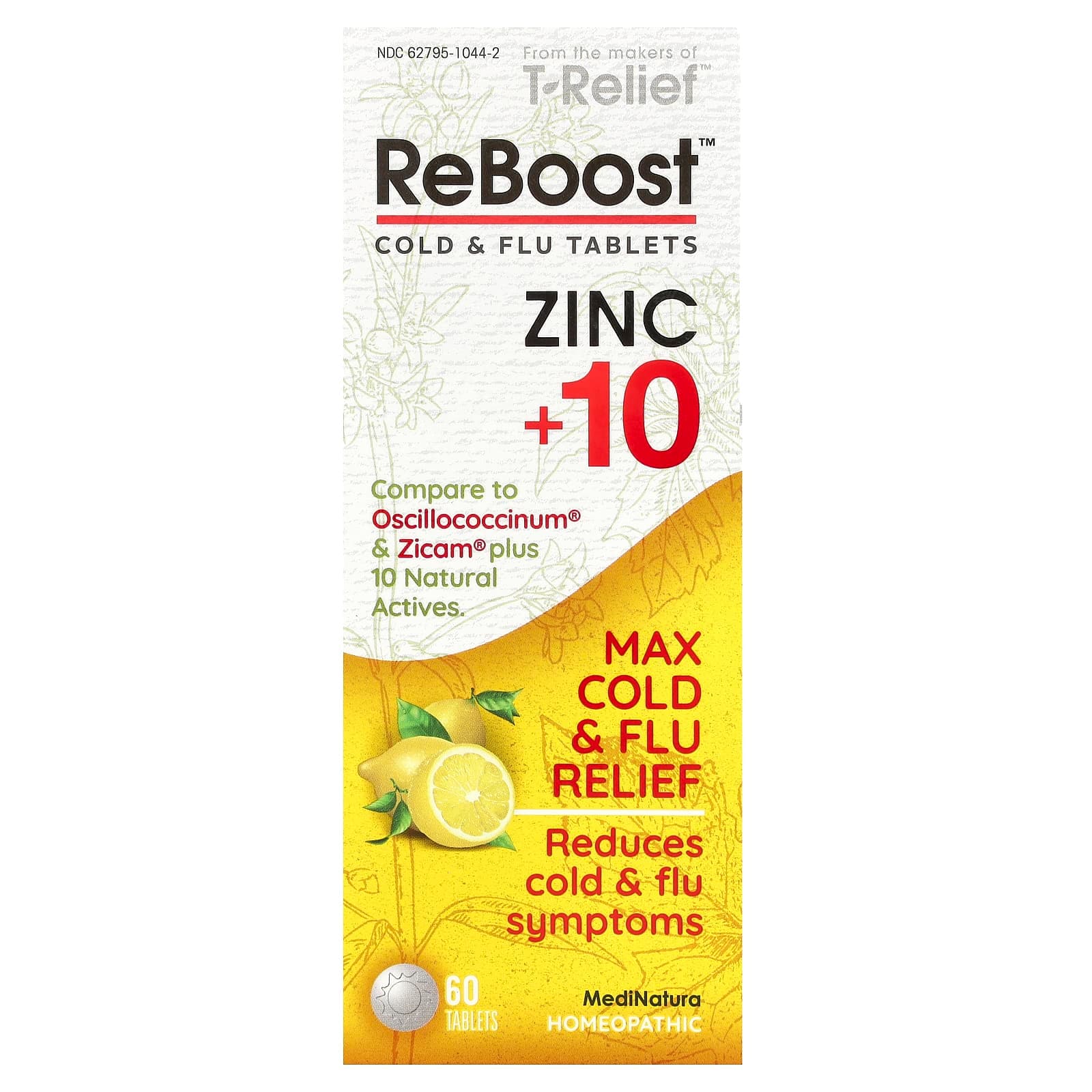 MediNatura T-Relief, ReBoost, Max Cold & Flu Relief – 60 comprimés de MediNatura