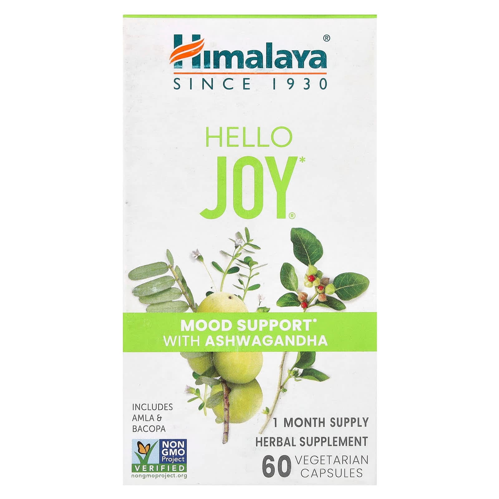 Himalaya Hello Joy, Mood Support with Ashwagandha – 60 gélules végétales de Himalaya
