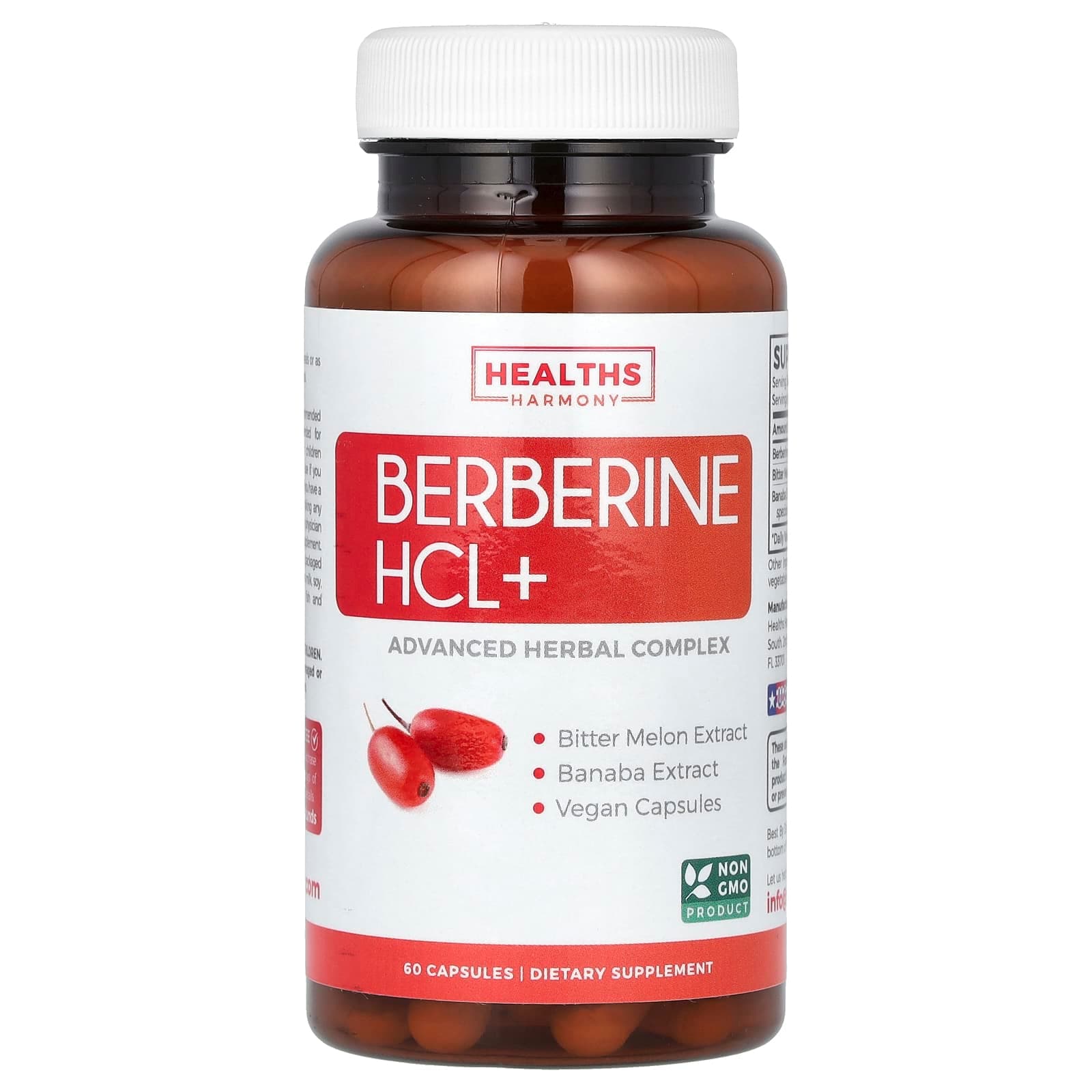 Healths Harmony Berberine HCL+ – 60 gélules de Healths Harmony