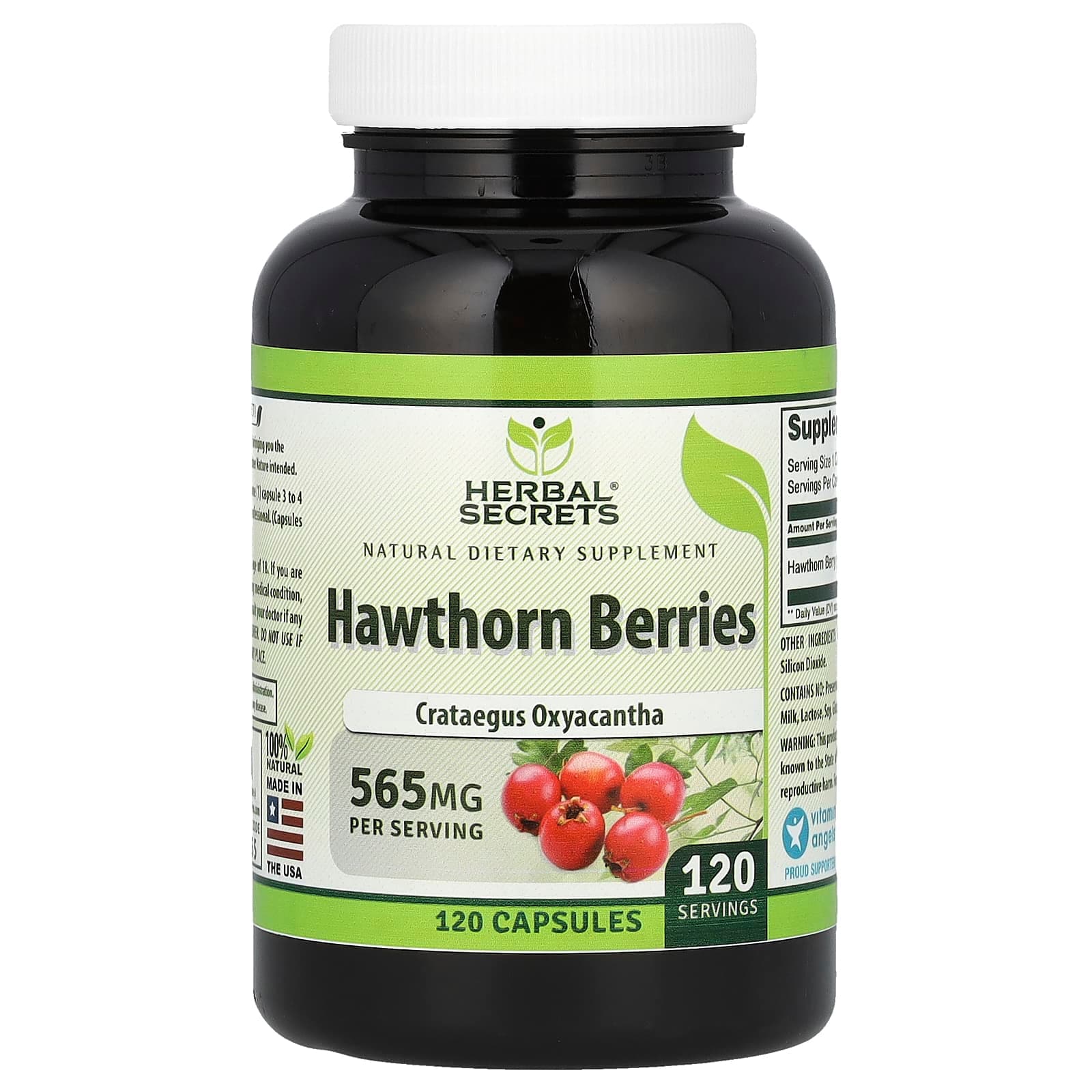 Herbal Secrets Hawthorn Berries – Hawthorn Berries – 120 gélules de Herbal Secrets