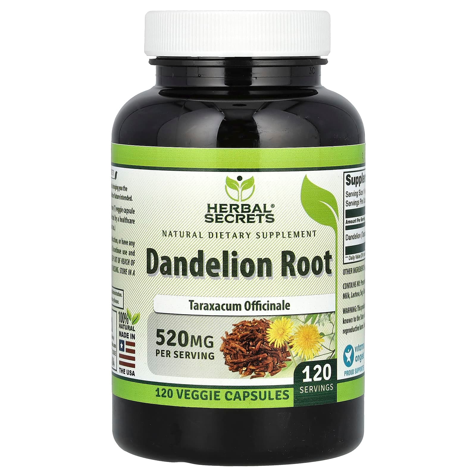 Herbal Secrets Dandelion Root – 120 gélules végétales de Herbal Secrets