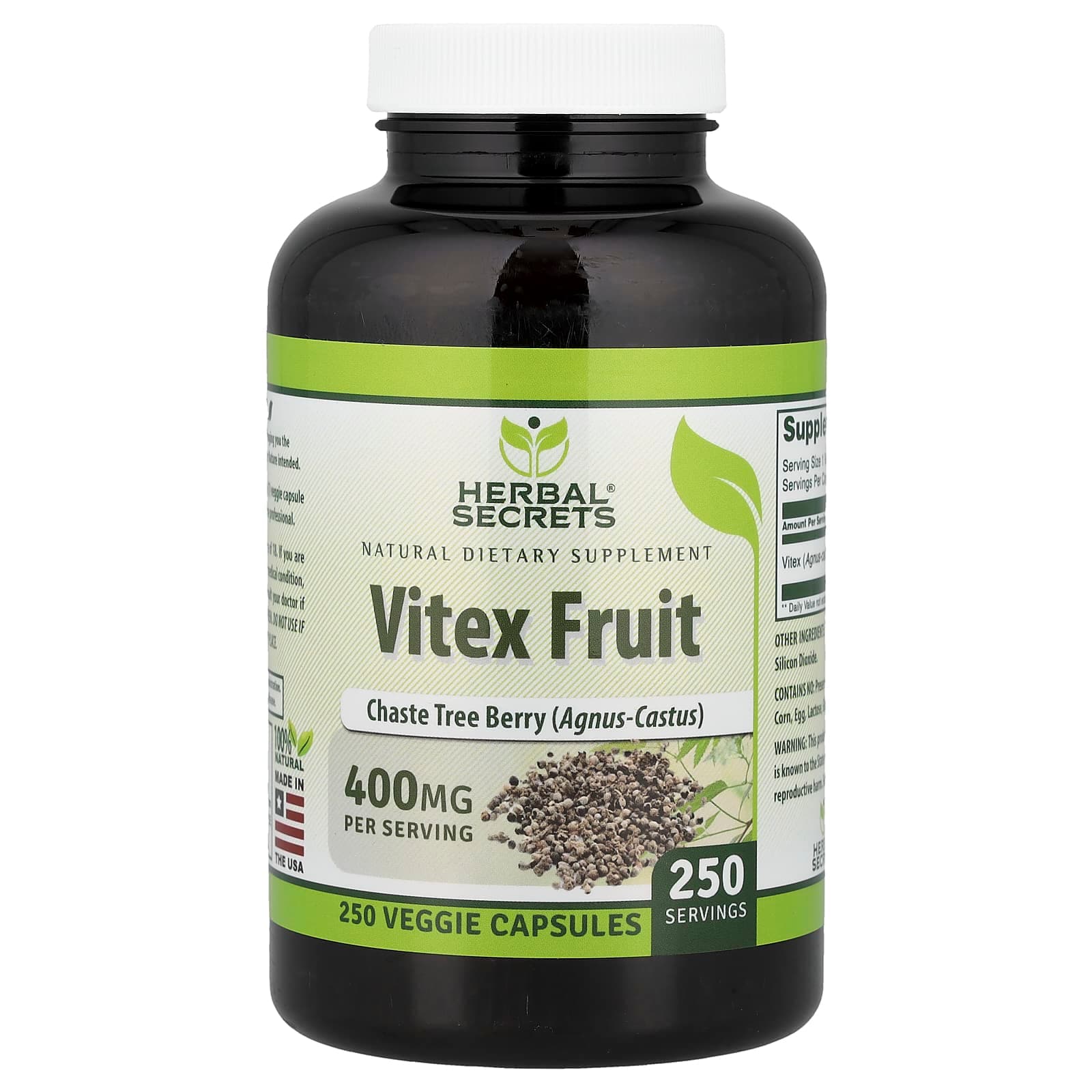 Herbal Secrets Vitex Fruit – Vitex Fruit – 250 gélules végétales de Herbal Secrets