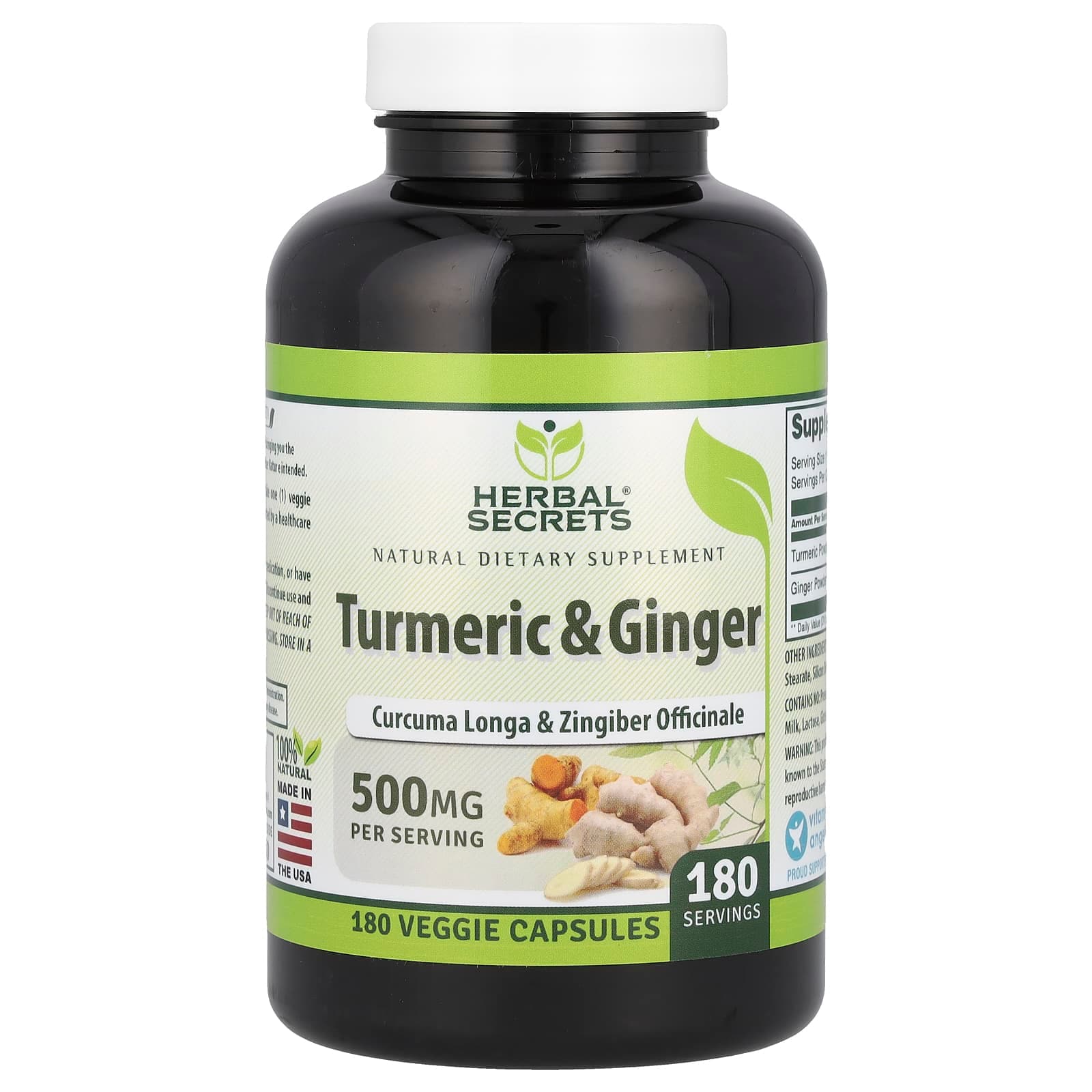 Herbal Secrets Turmeric & Ginger – 180 gélules végétales de Herbal Secrets
