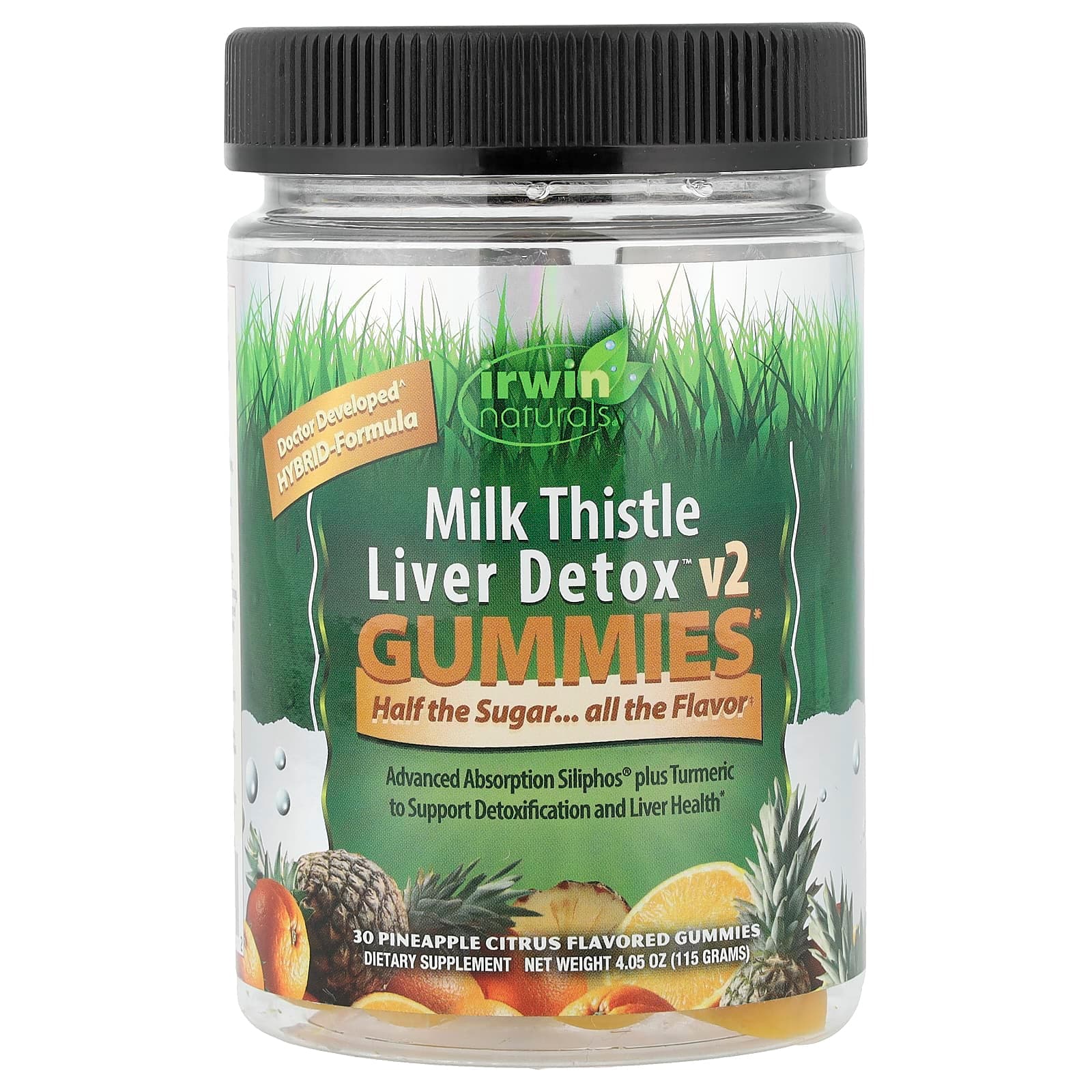 Irwin Naturals Milk Thistle Liver Detox v2 Gummies – Pineapple Citrus – 2 gommes de Irwin Naturals