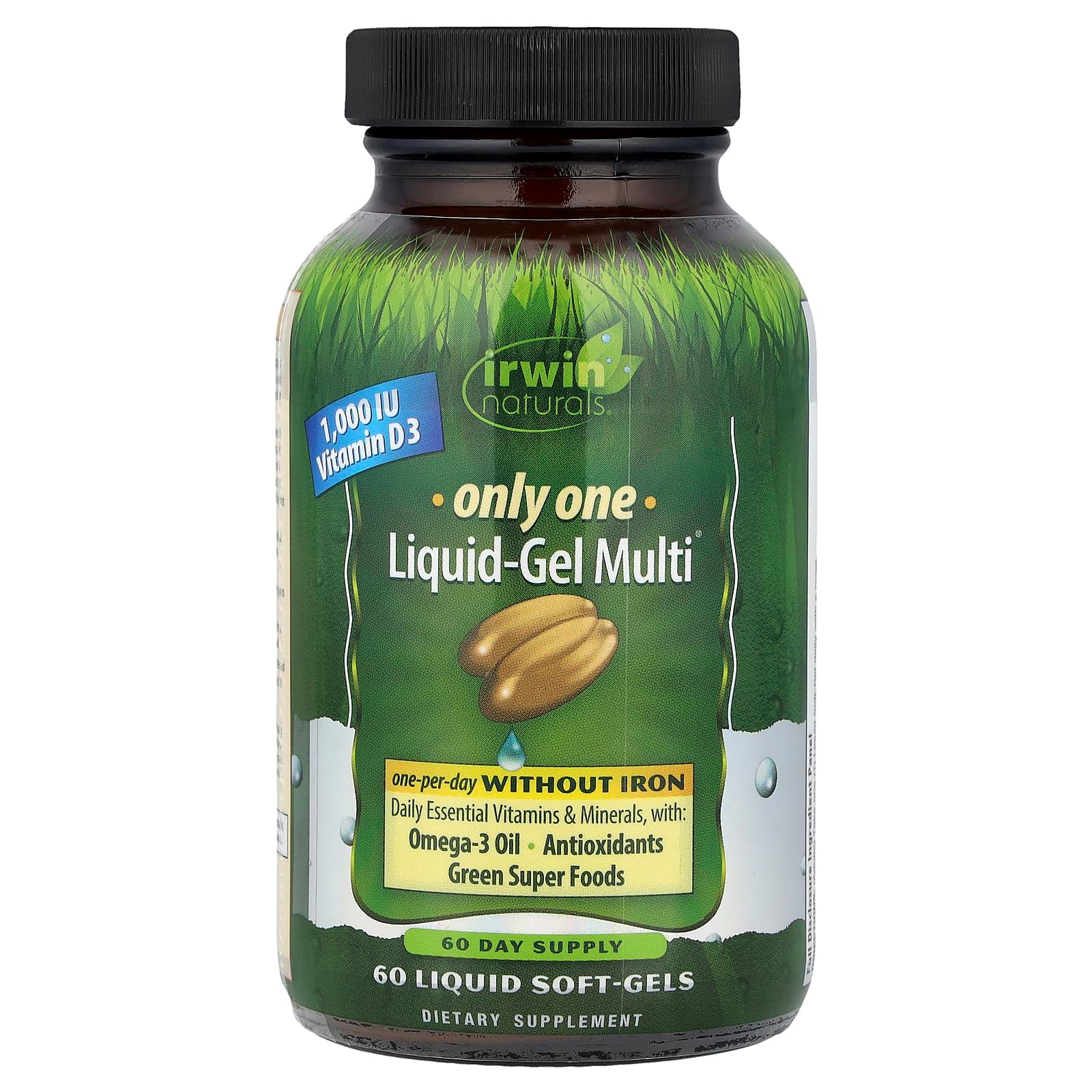 Irwin Naturals Only One, Liquid-Gel Multi, Without Iron, 60 Liquid Soft-Gels de Irwin Naturals