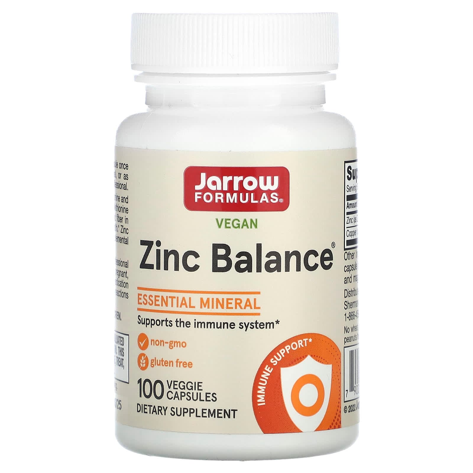 Jarrow Formulas Vegan Zinc Balance – 100 gélules végétales de Jarrow Formulas