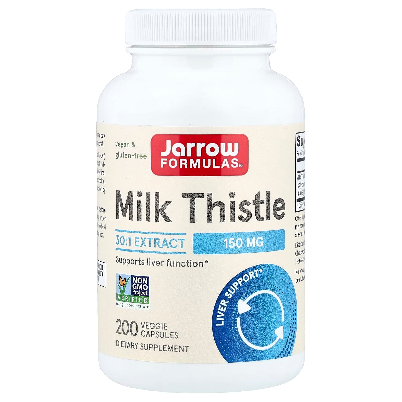 Jarrow Formulas Milk Thistle – 200 gélules végétales de Jarrow Formulas