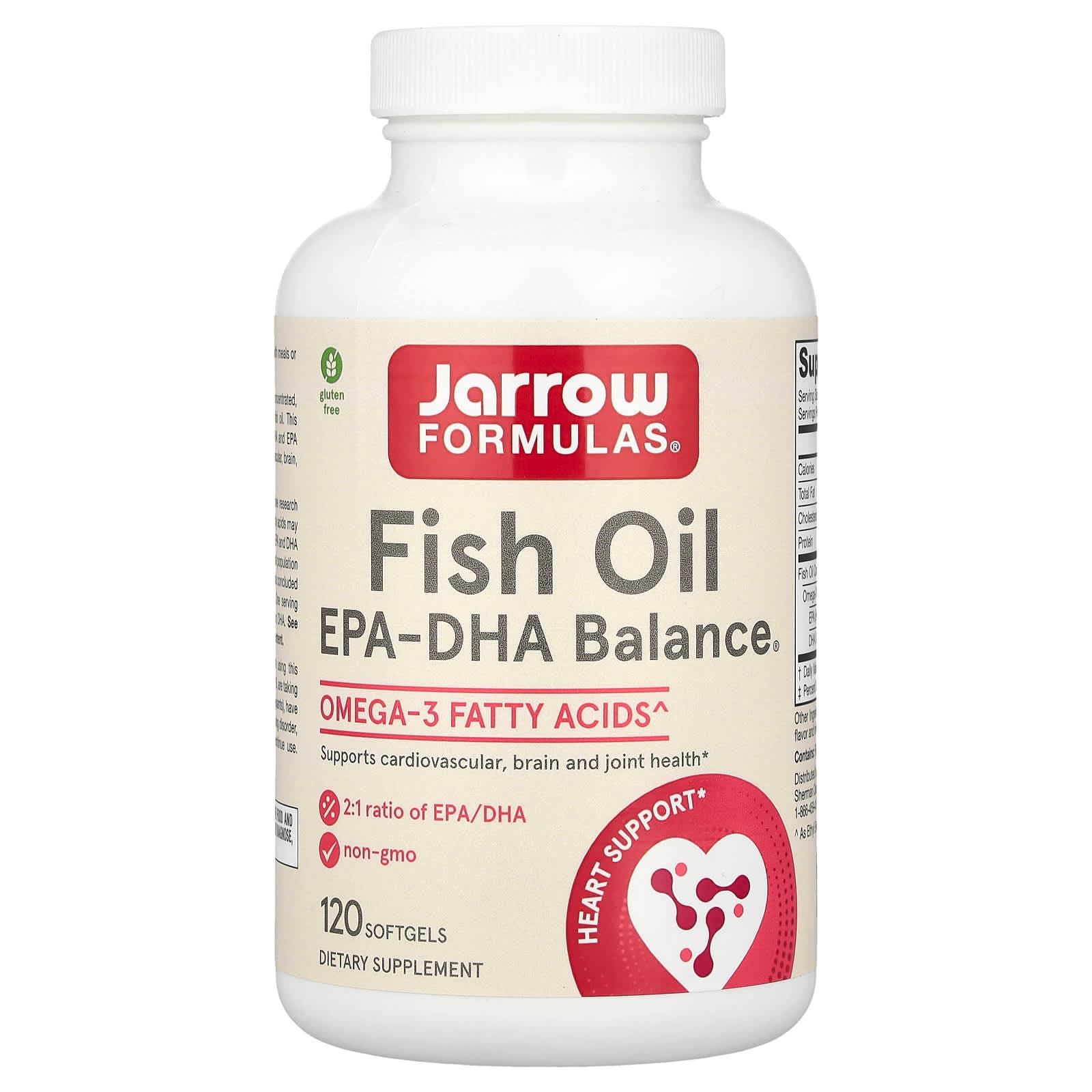 Jarrow Formulas Fish Oil, EPA-DHA Balance – 120 capsules molles de Jarrow Formulas