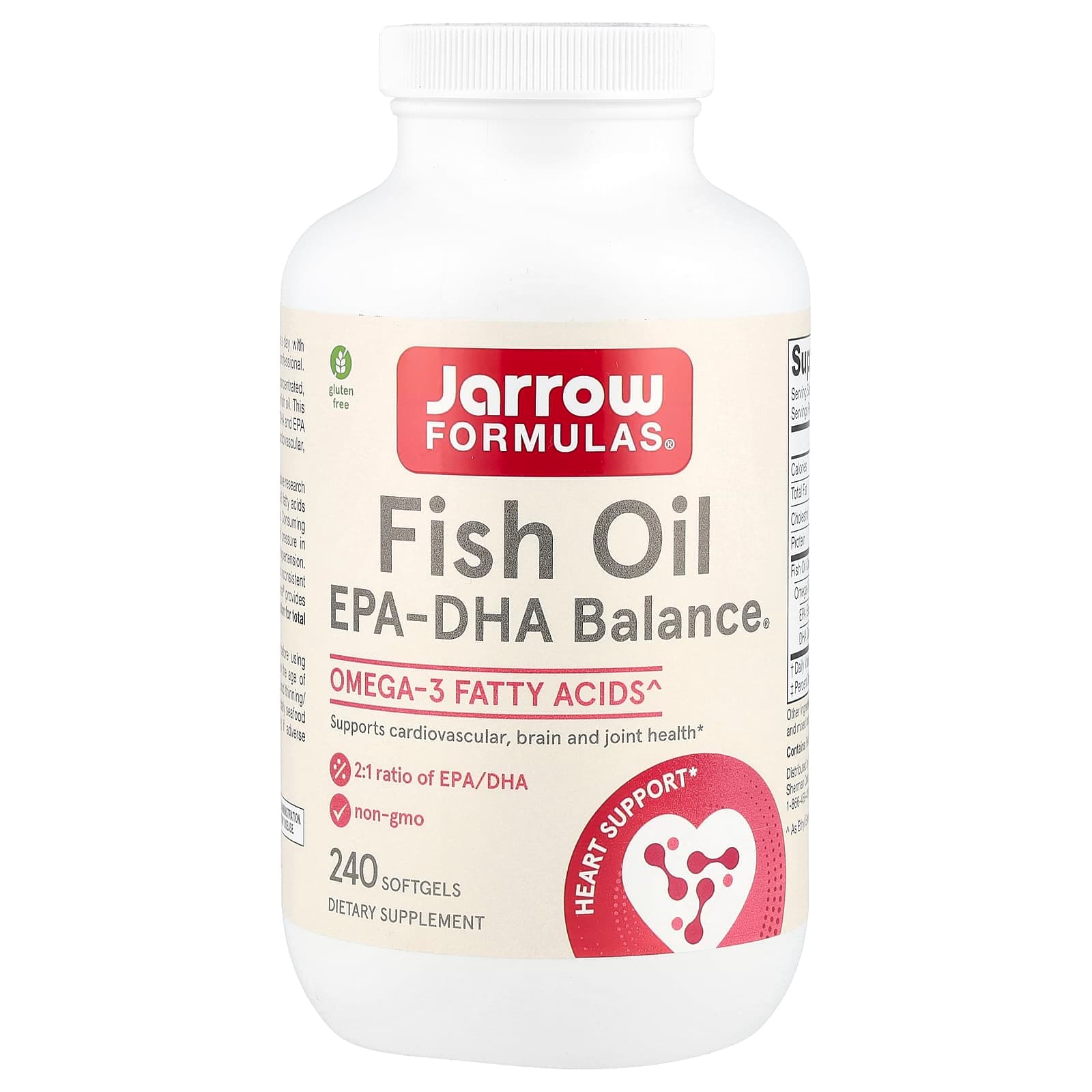 Jarrow Formulas Fish Oil EPA-DHA Balance – 240 capsules molles de Jarrow Formulas